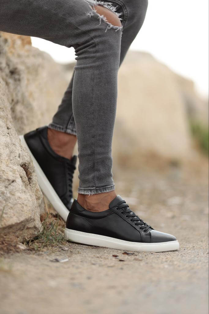 Albina Black Leather Sneaker - Image 5