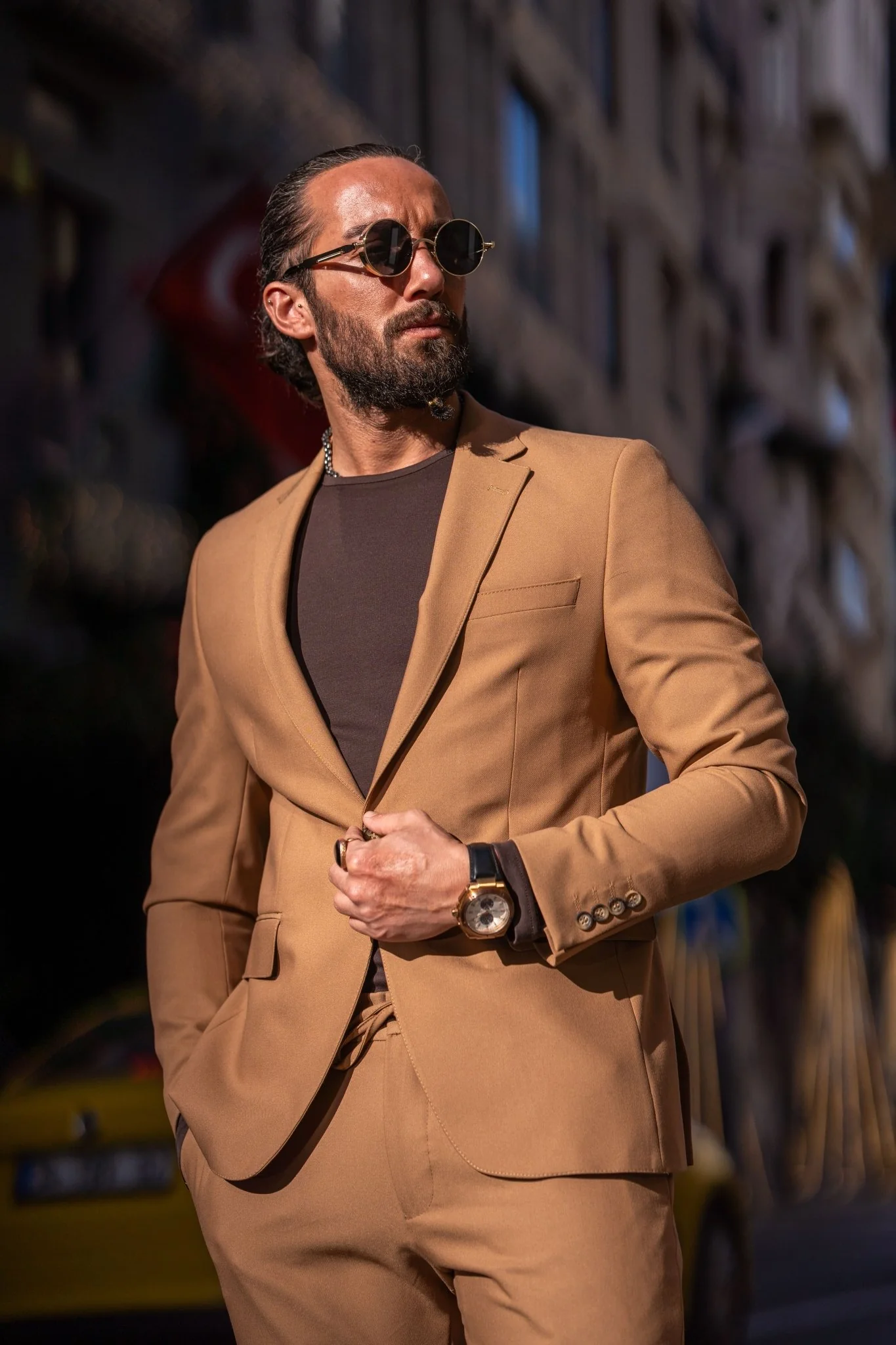 Alexandria Camel Casual Sport Suit - Image 4