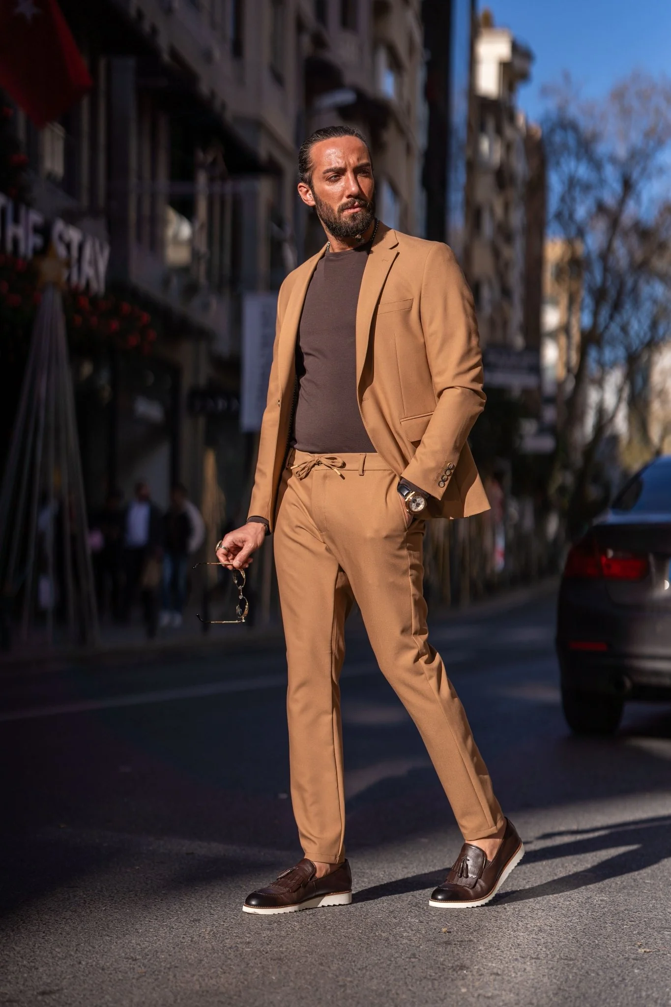 Alexandria Camel Casual Sport Suit - Image 6