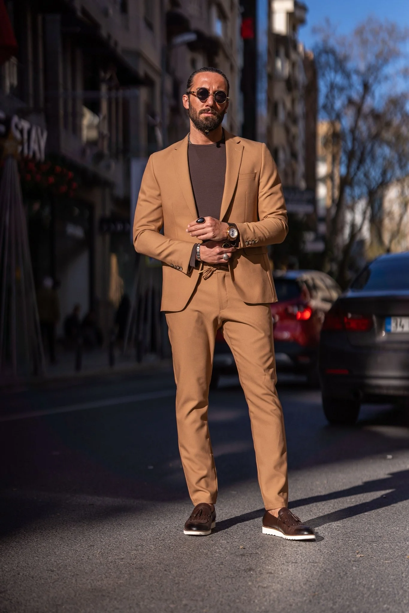 Alexandria Camel Casual Sport Suit - Image 7