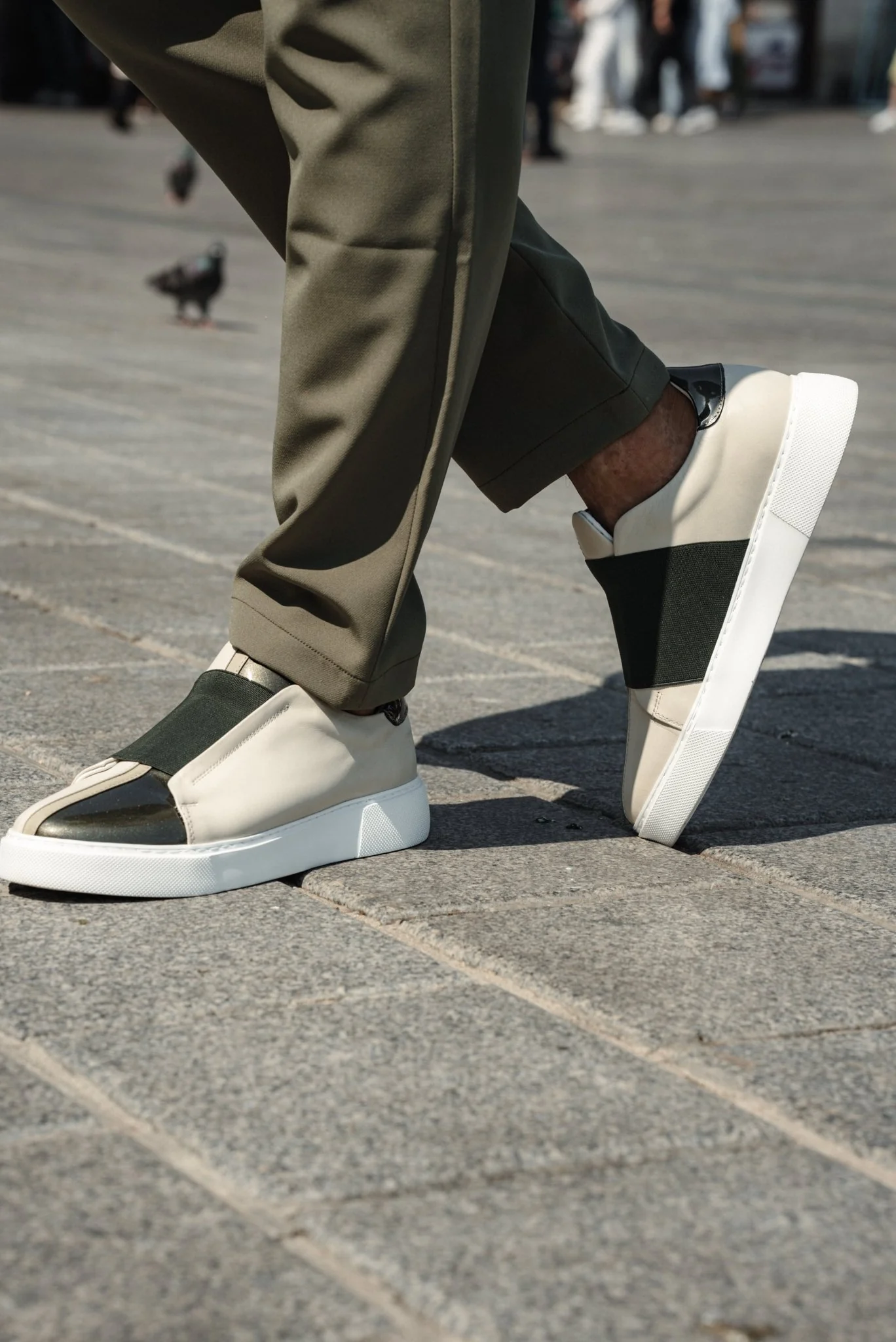 Beige & Khaki Sneakers. - Image 2