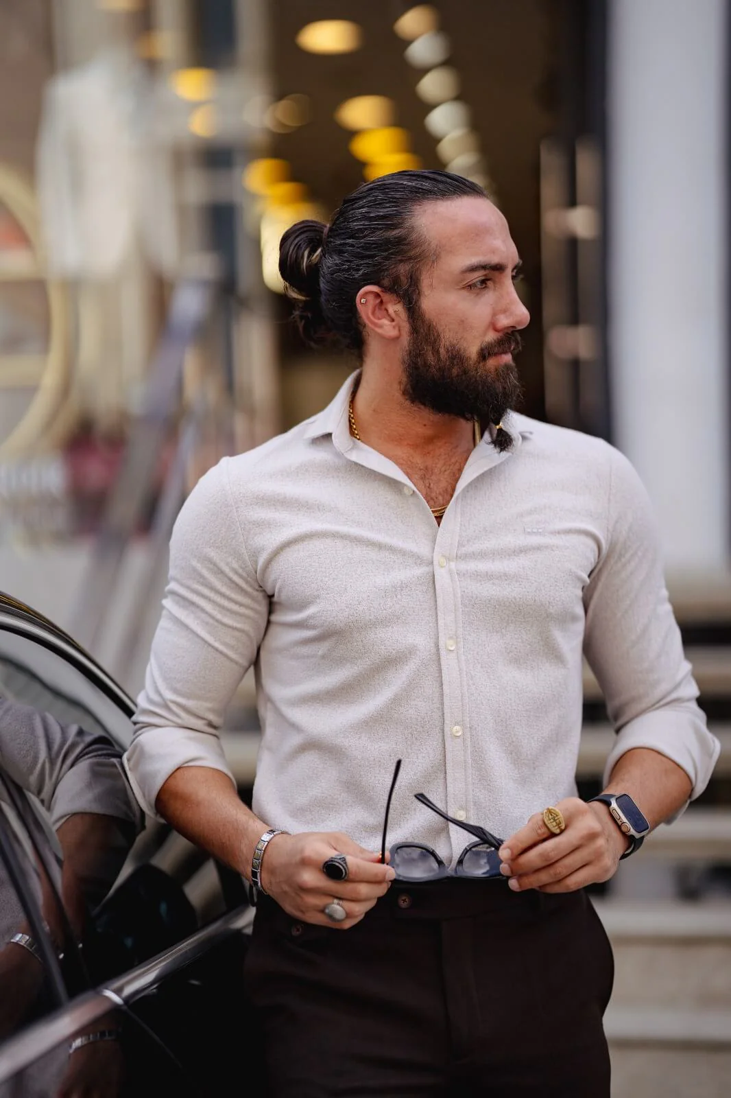 Beige Long Sleeve Shirt - Image 4