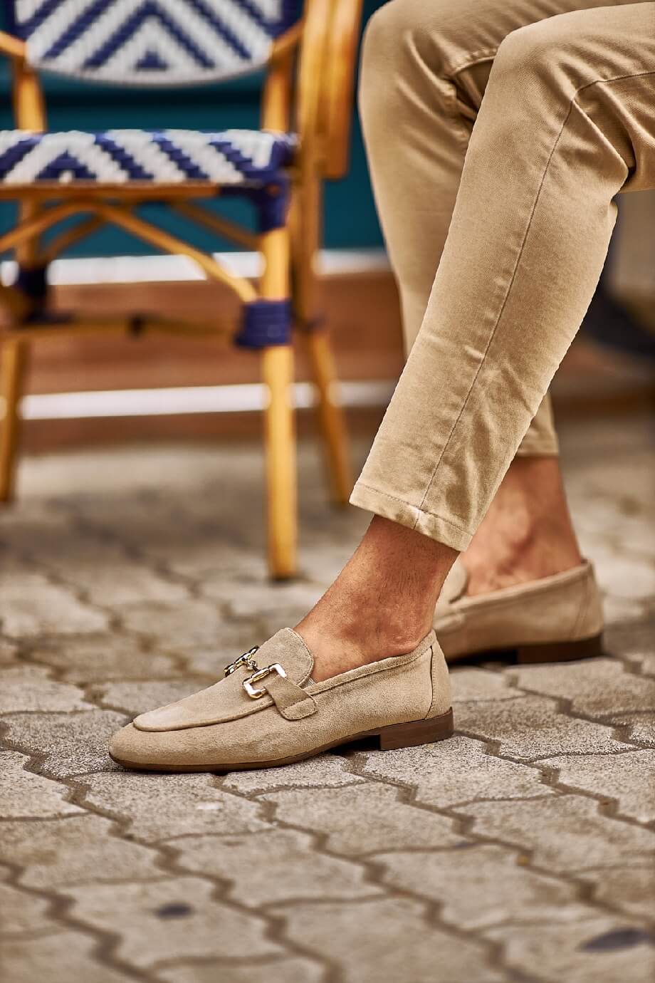 Suede Beige Hazel Loafer - Image 3