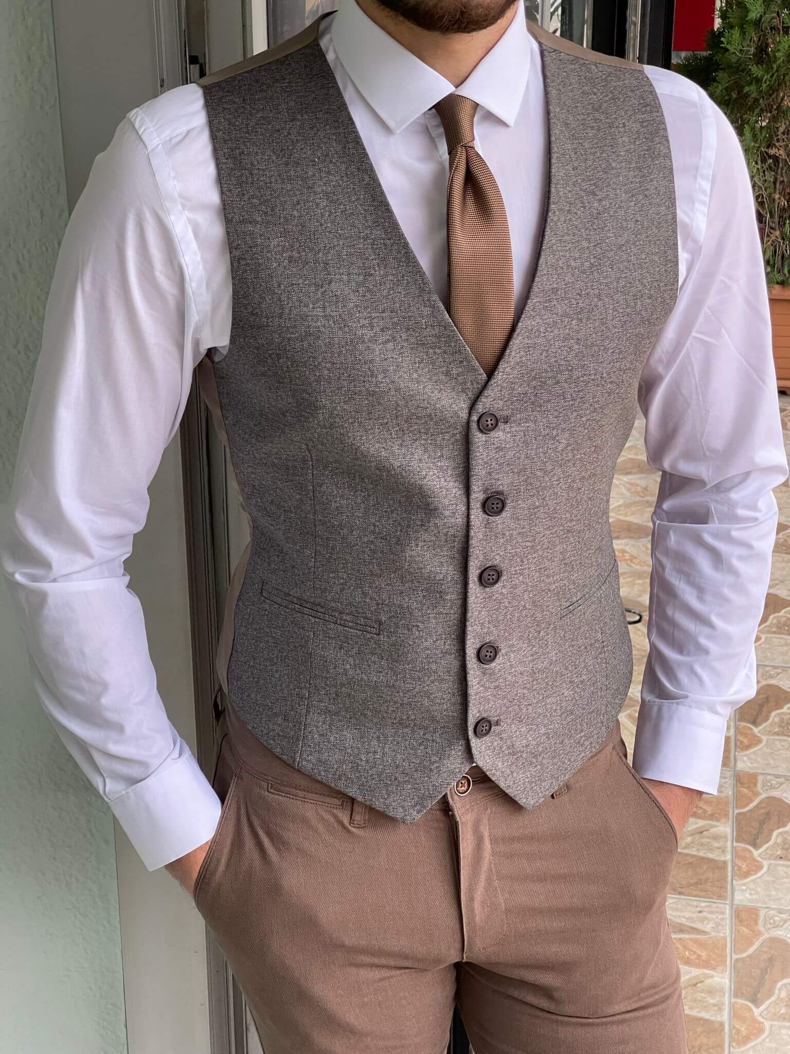 Beige Waistcoat - Image 3