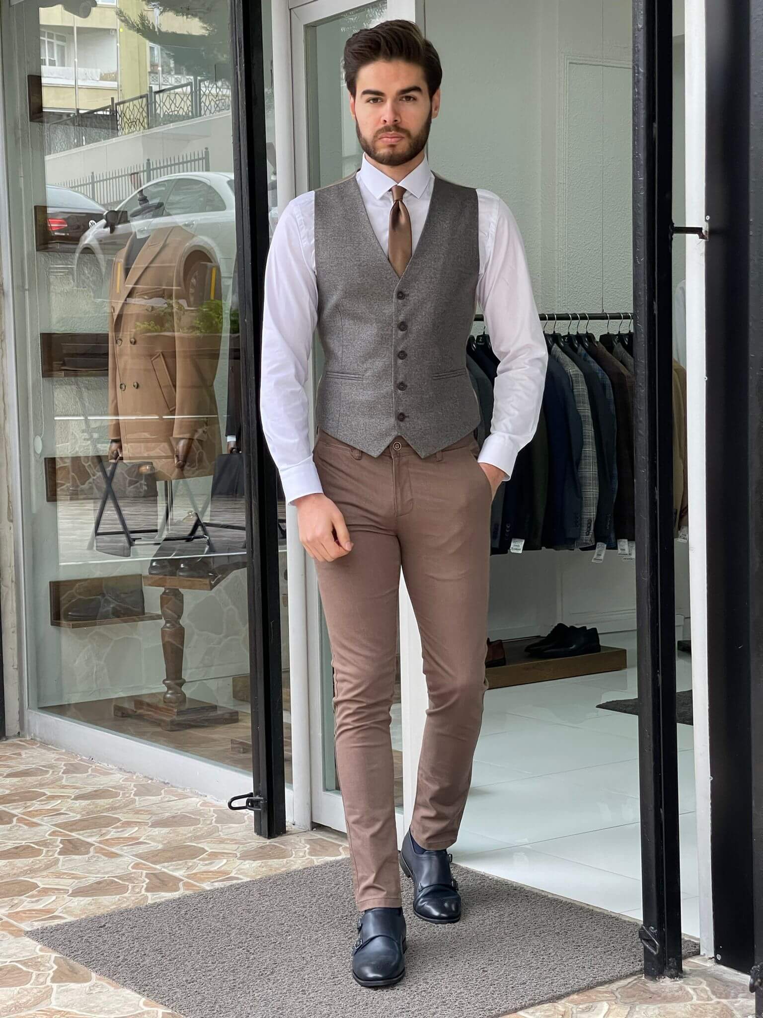 Beige Waistcoat - Image 5