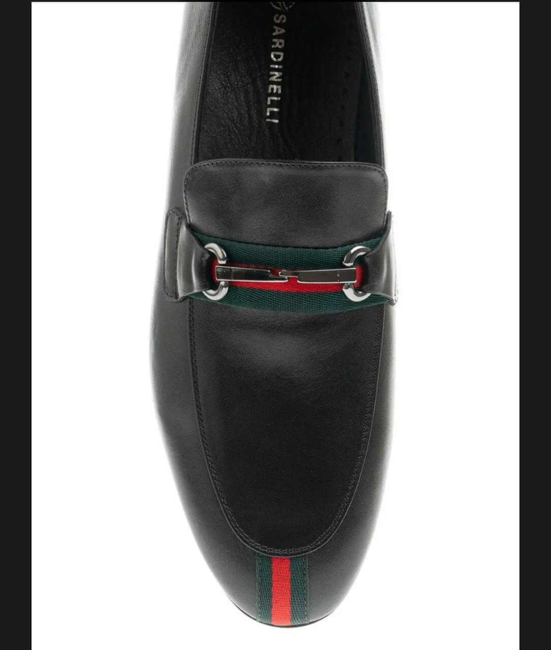 HolloMen Black Luxe Horsebit Leather Loafers. - Image 4