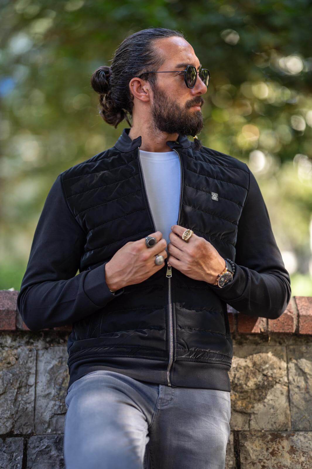Black Quilted Jacket - Image 4