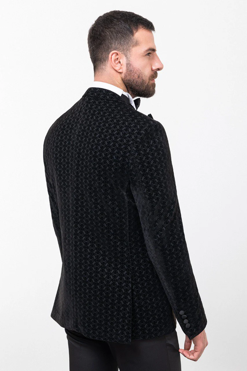 Formal Outfit Men's Black Shawl Tuxedo. - Image 4