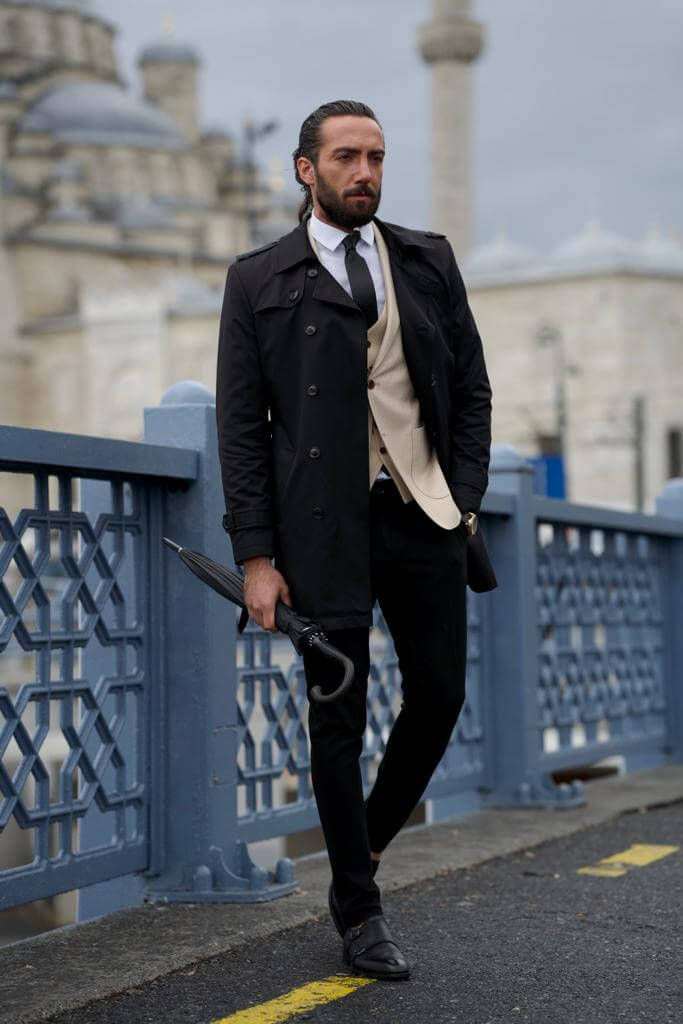 Black Trench Coat - Image 2