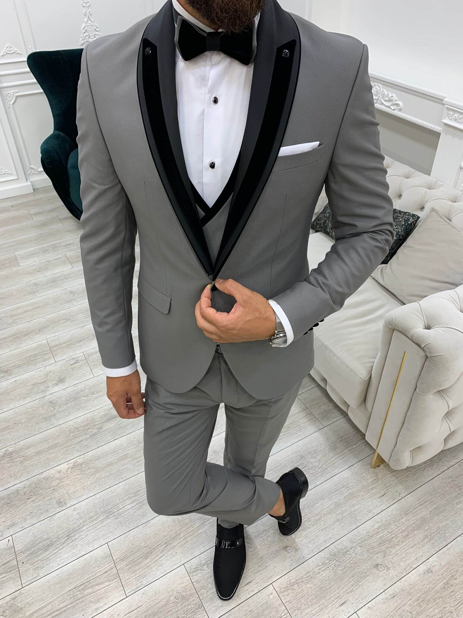 Brampton Gray Wedding Tuxedo - Image 5