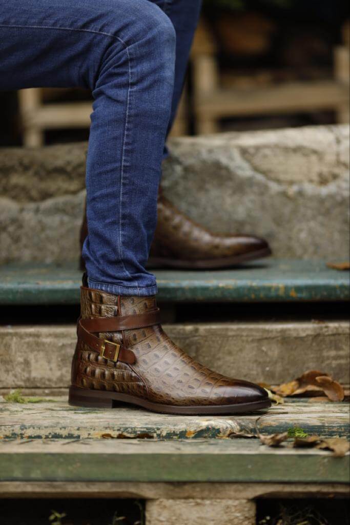 Brown Buckle Chelsea Boots - Image 2