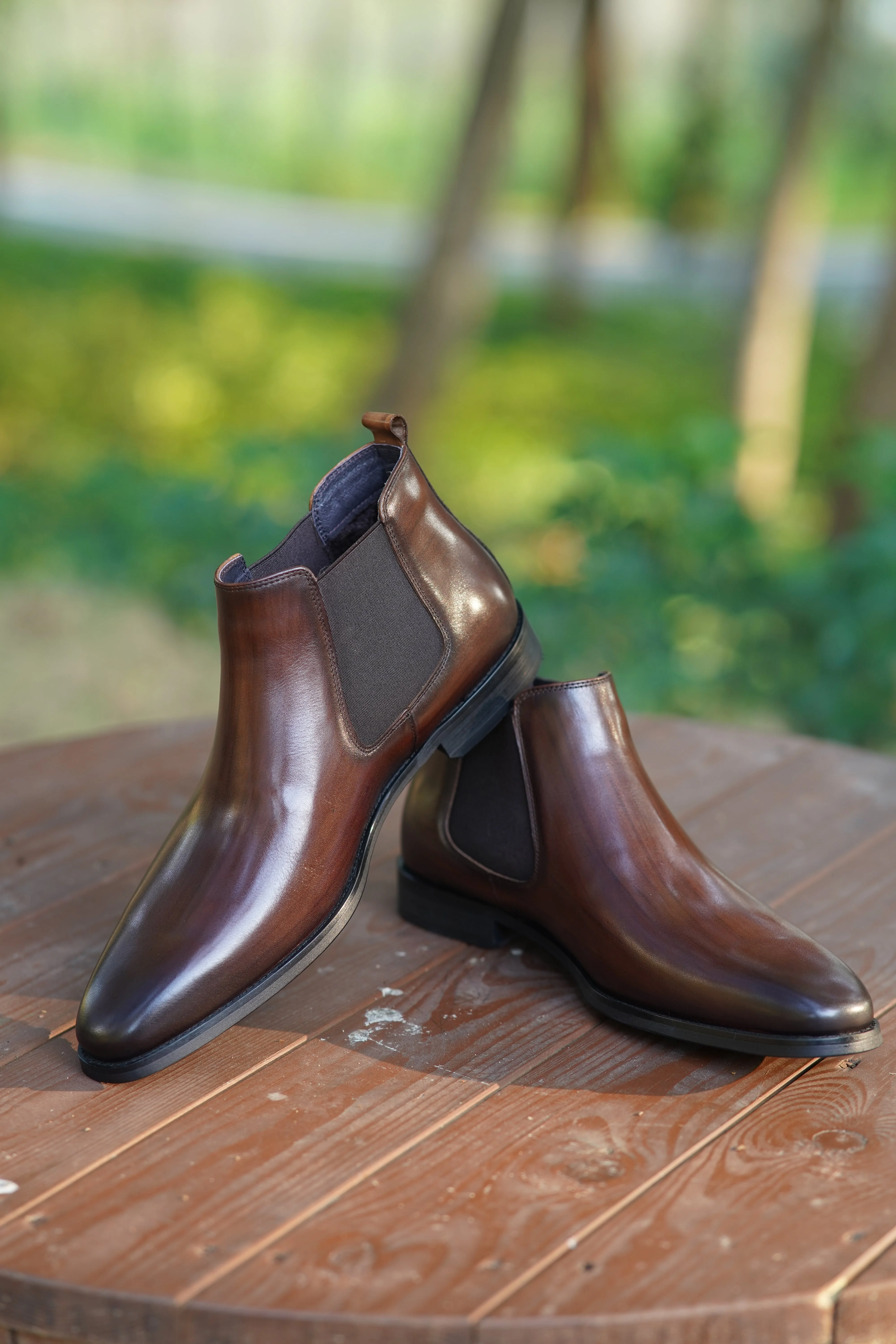 Brown Leather Chelsea Boots - Image 5