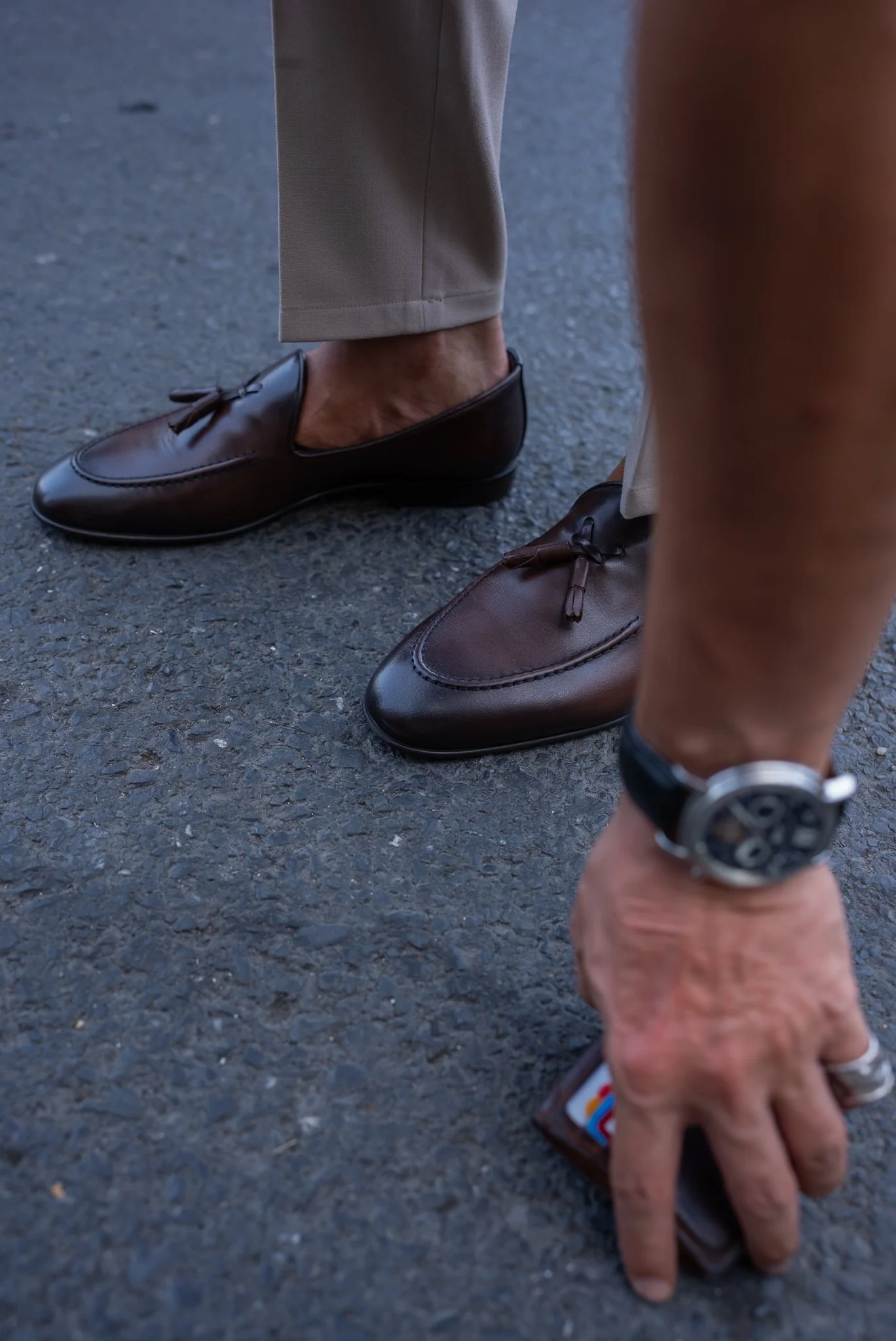 Chestnut Brown Tassel Loafers - Image 4