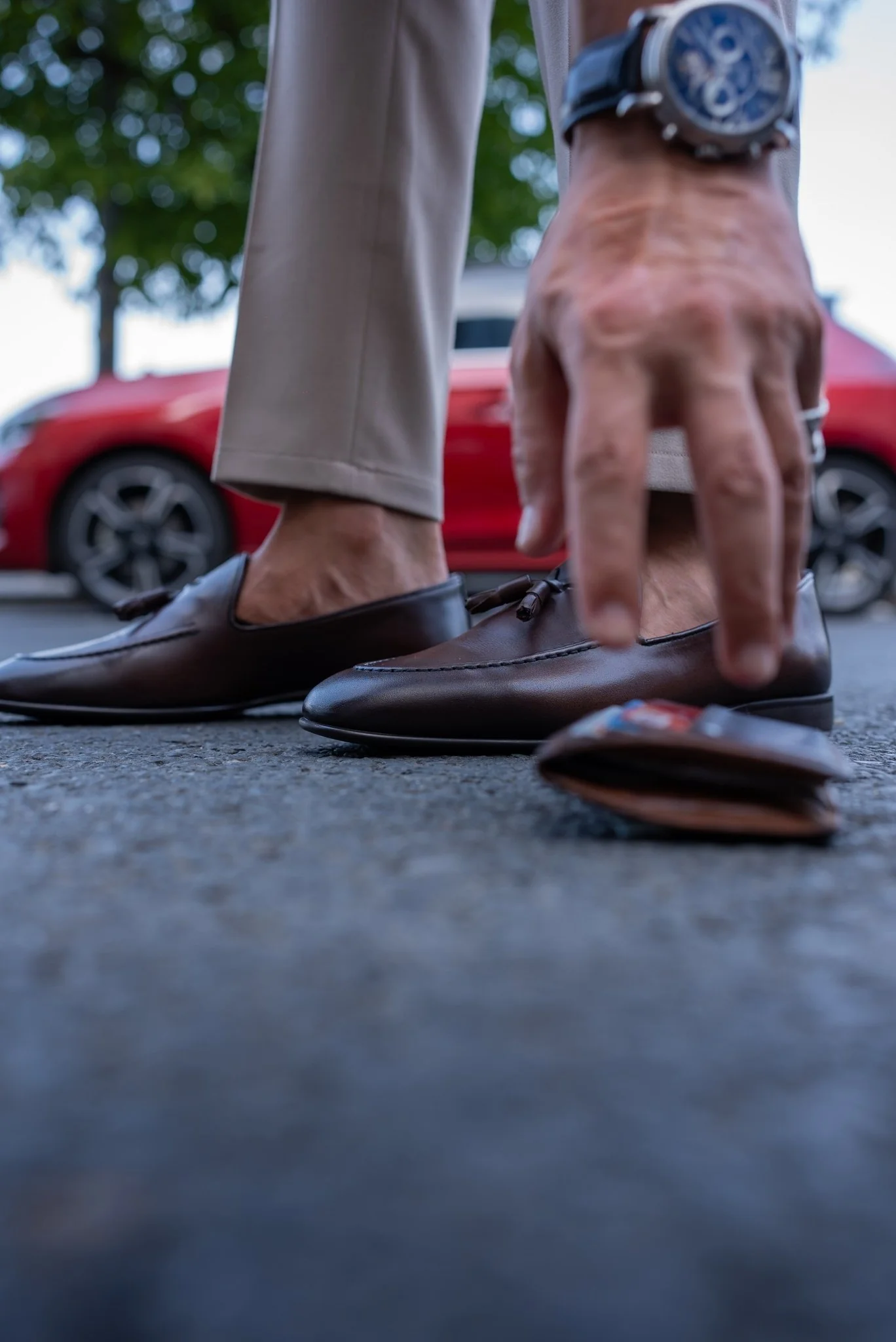 Chestnut Brown Tassel Loafers - Image 5
