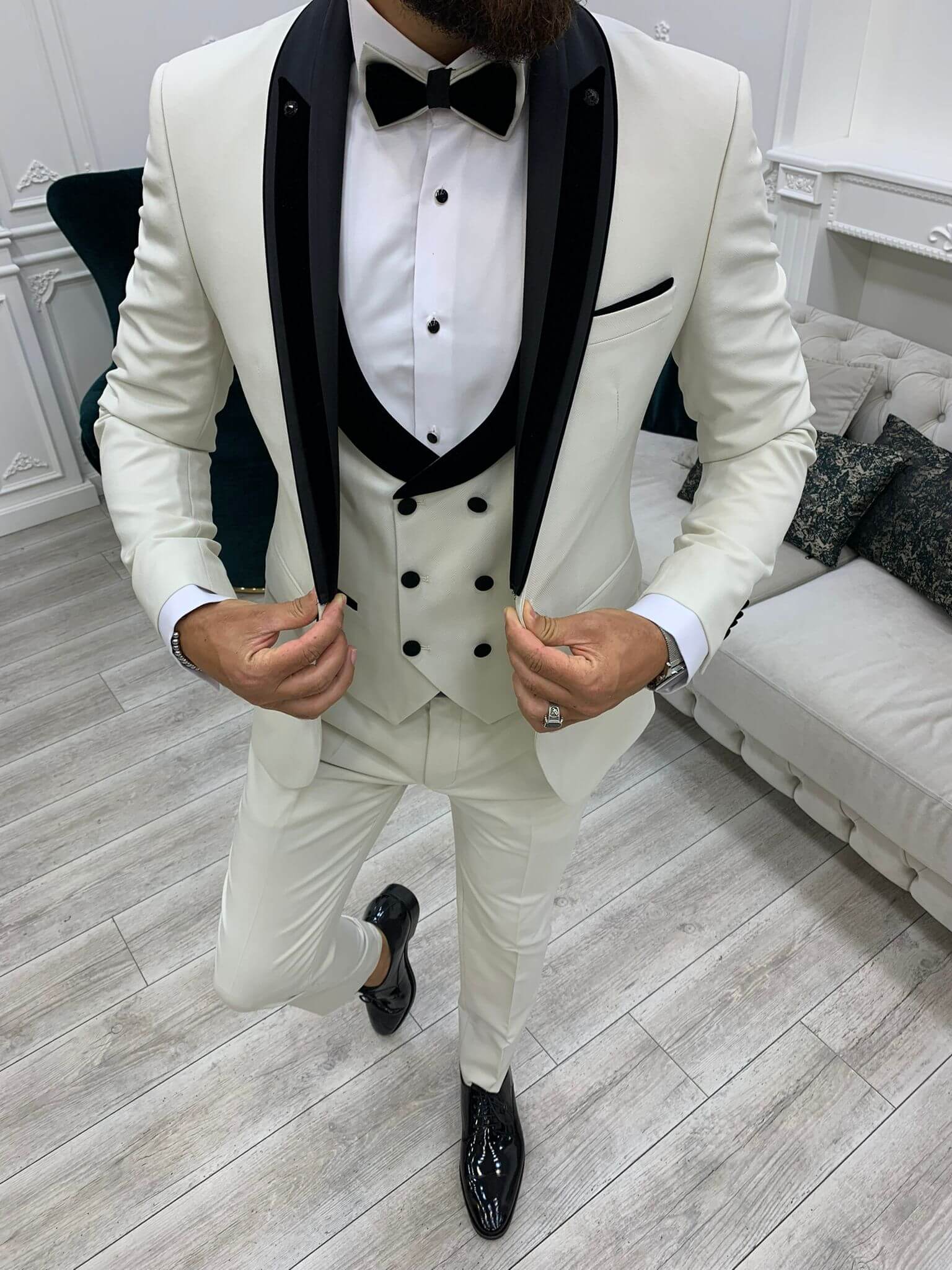 Burford Broken White Tuxedo - Image 3