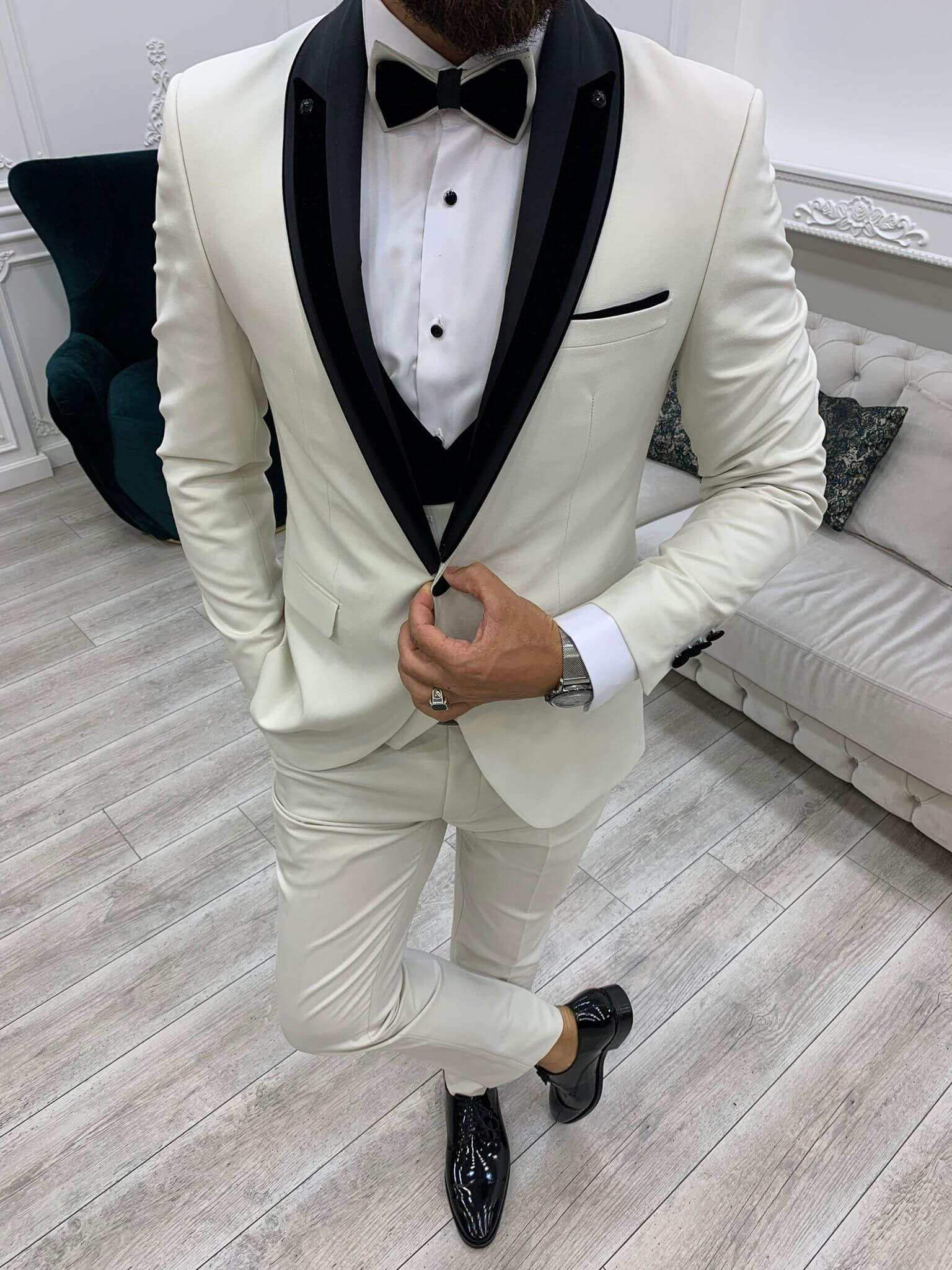 Burford Broken White Tuxedo - Image 4