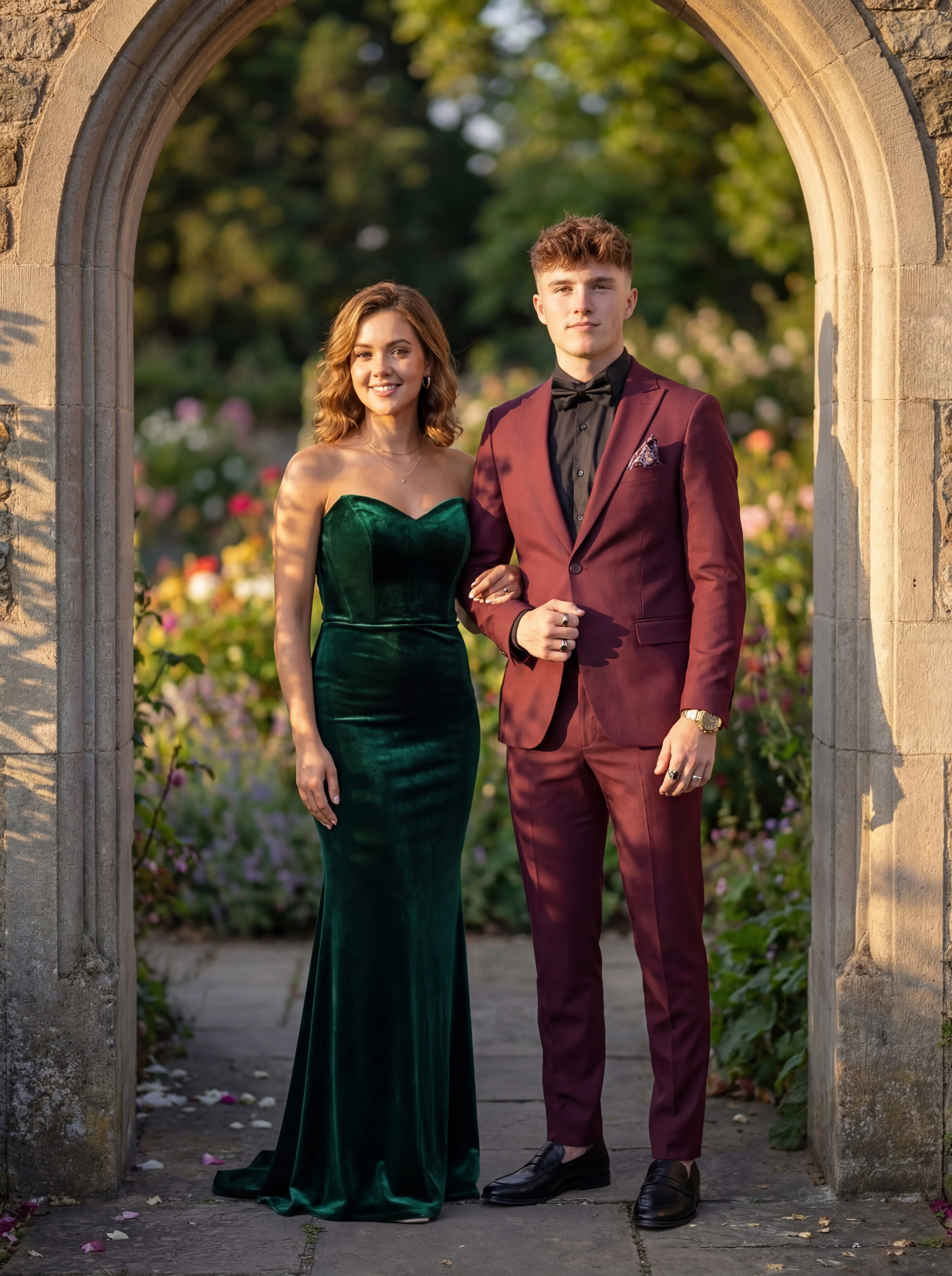 Burgundy Slim Fit 3-Piece Prom Tuxedo — Match the Dress Edition - Image 8