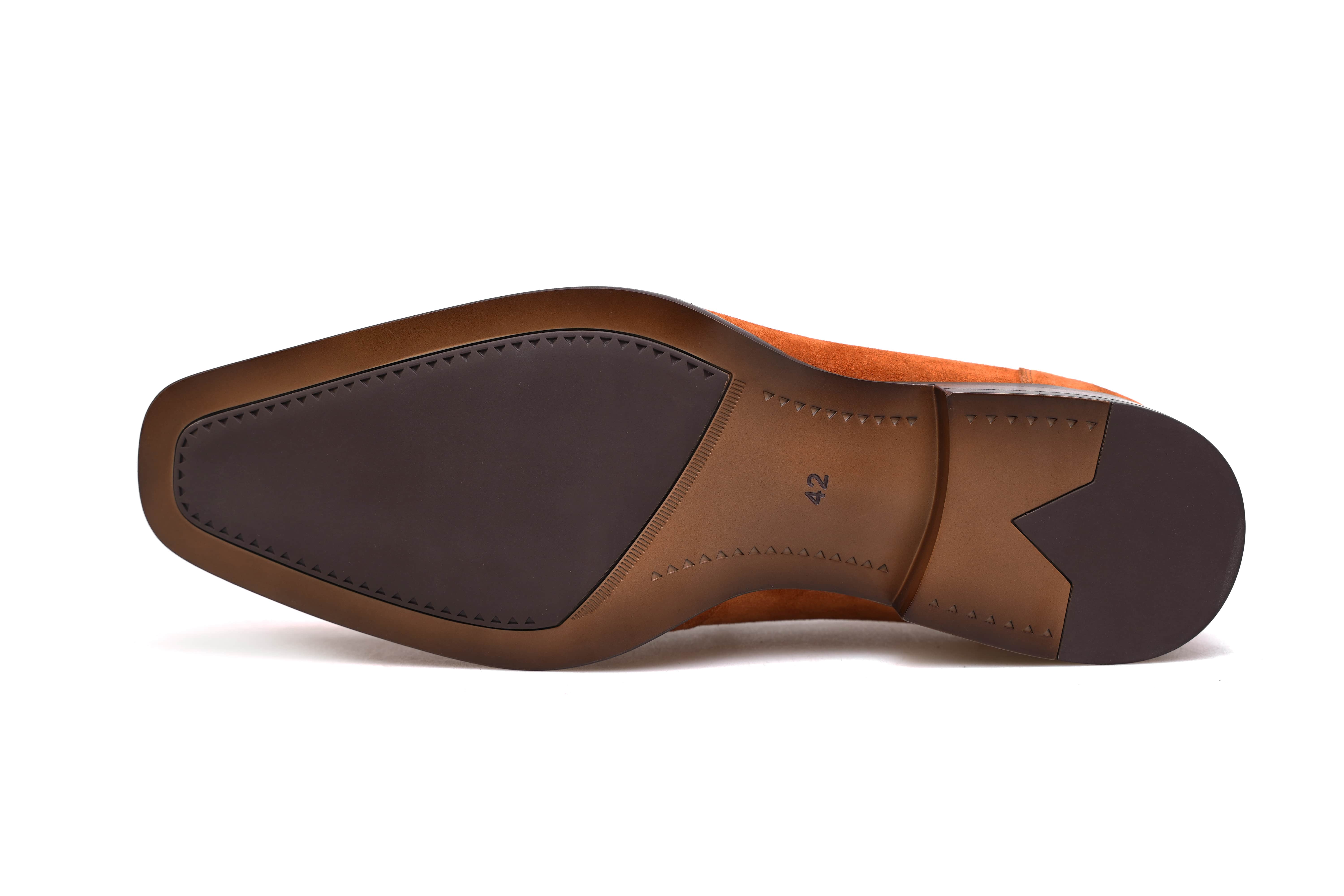 Burnt Brown Casual Suede Penny Loafers - Image 7