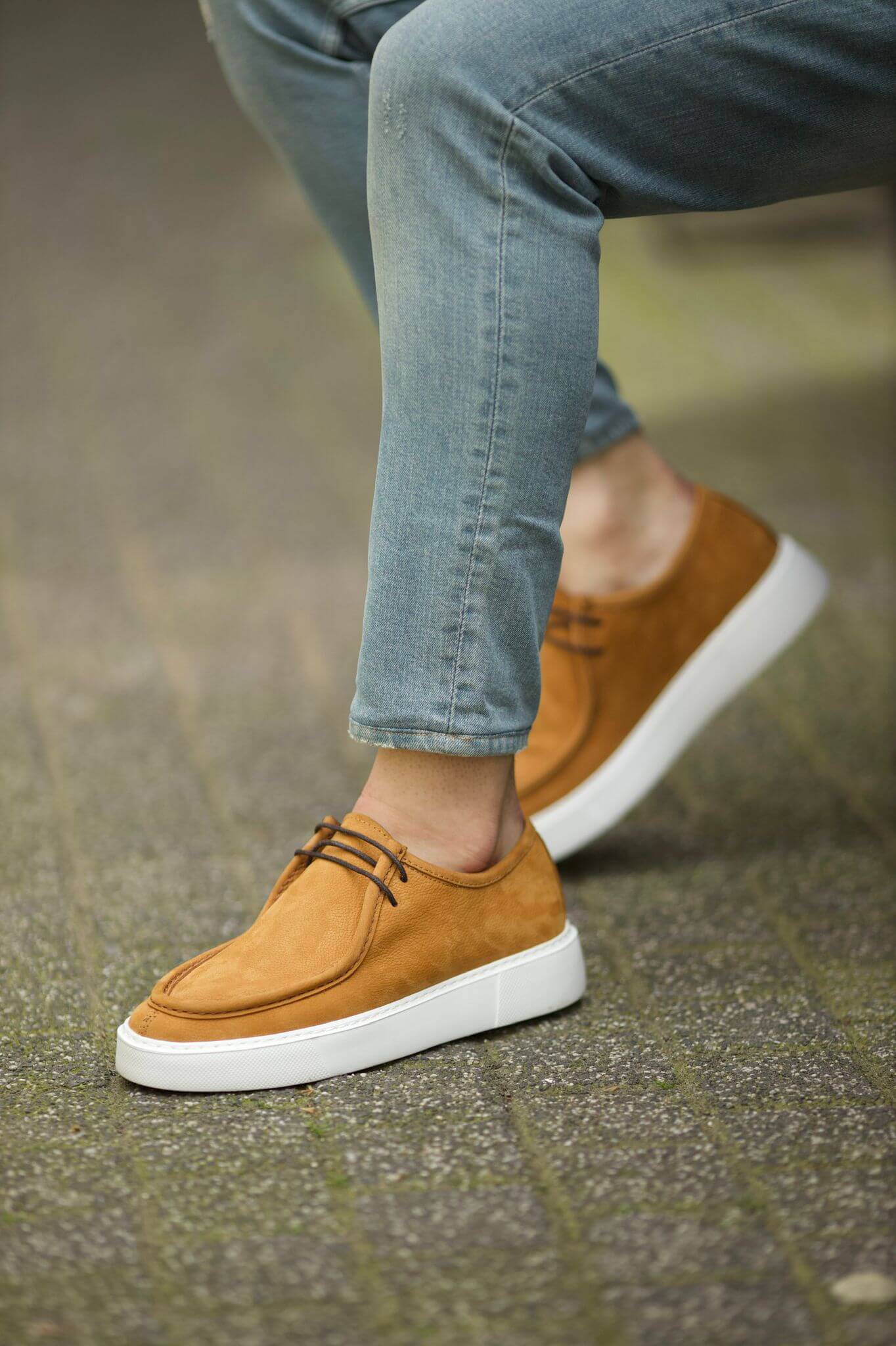 Tulum Camel Casual Derby Shoes