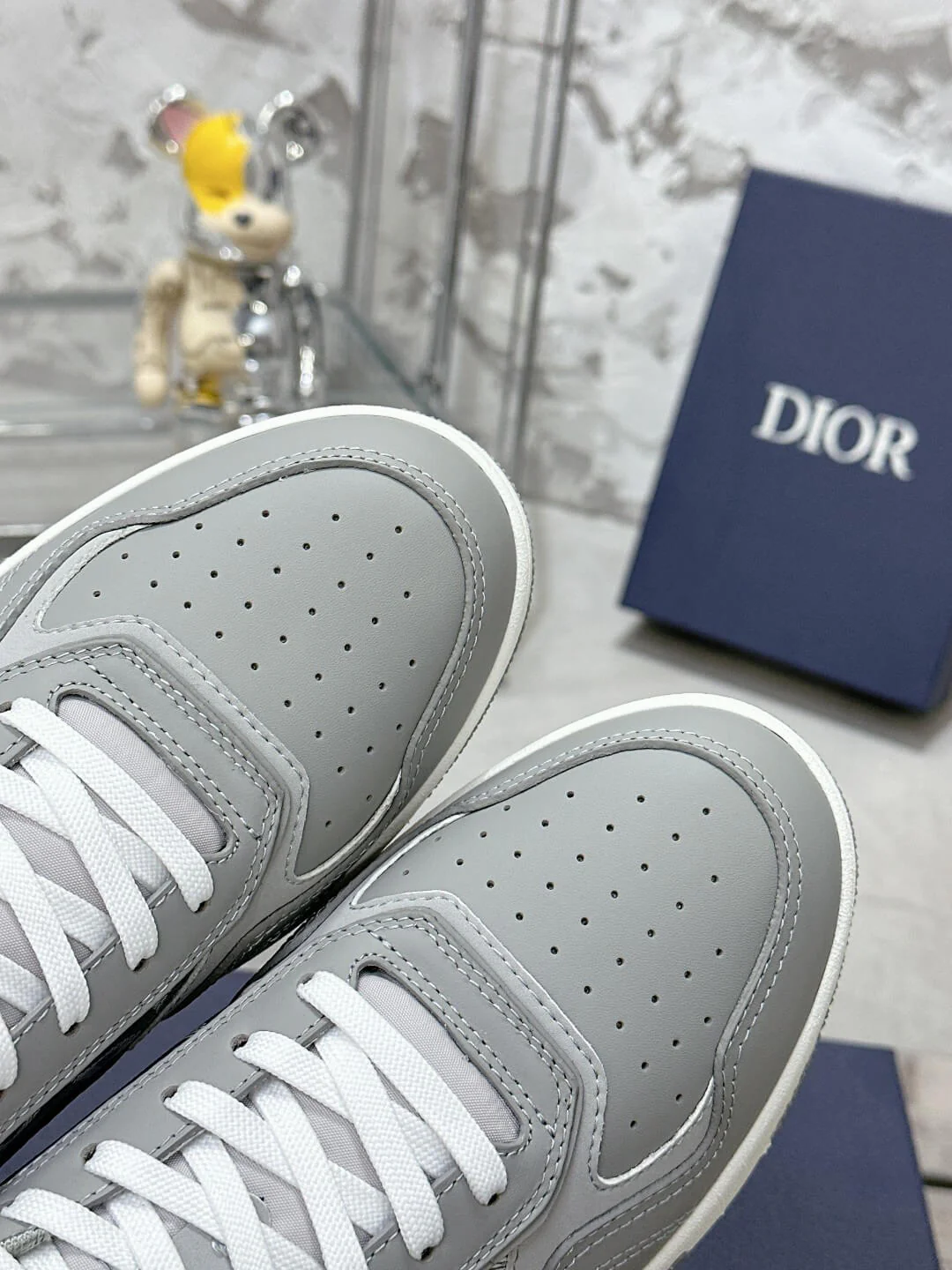 Christian Dior B27 Low-top White / Grey Leather - Image 7