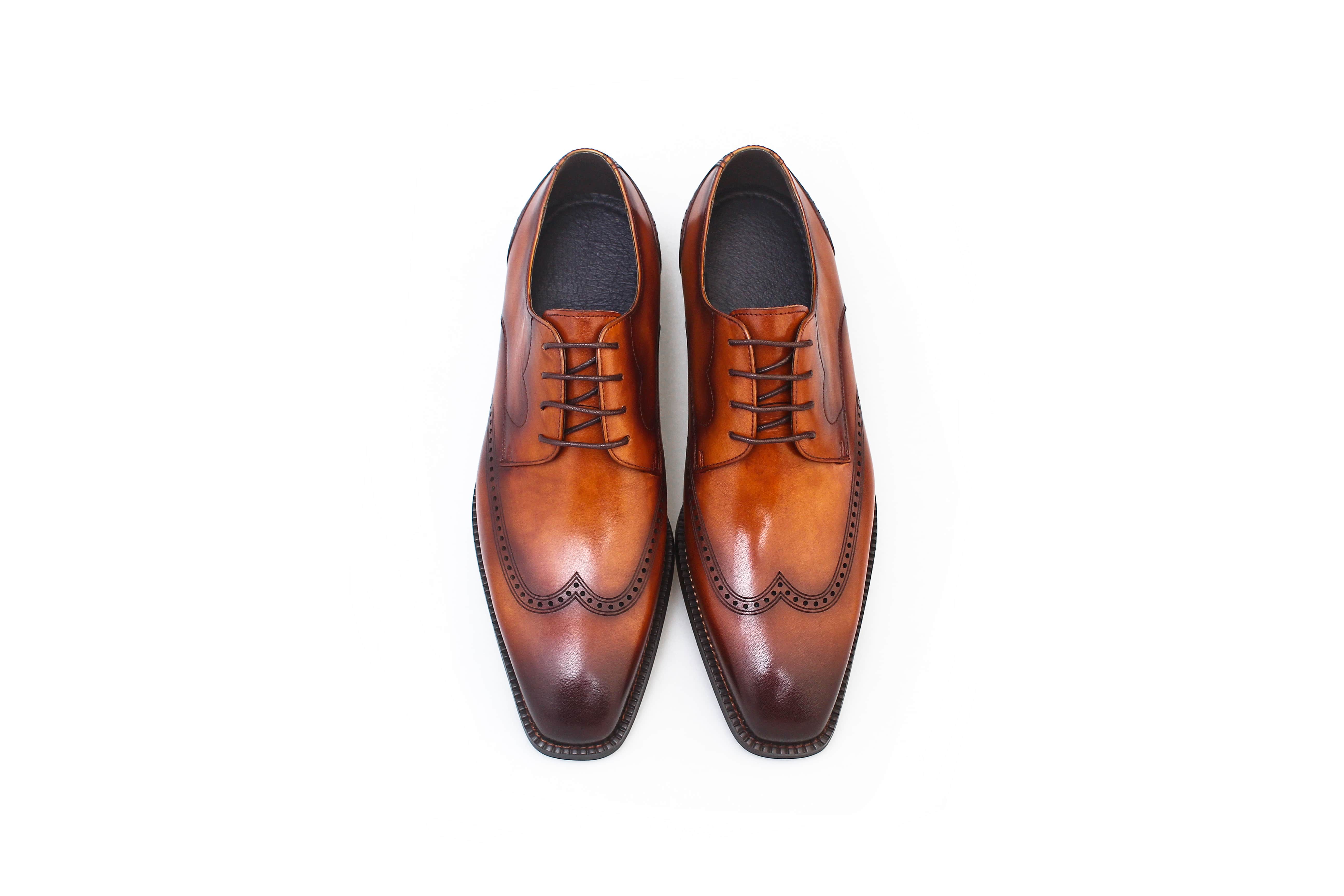 Cognac Classic Brown Brogue Derby - Image 5