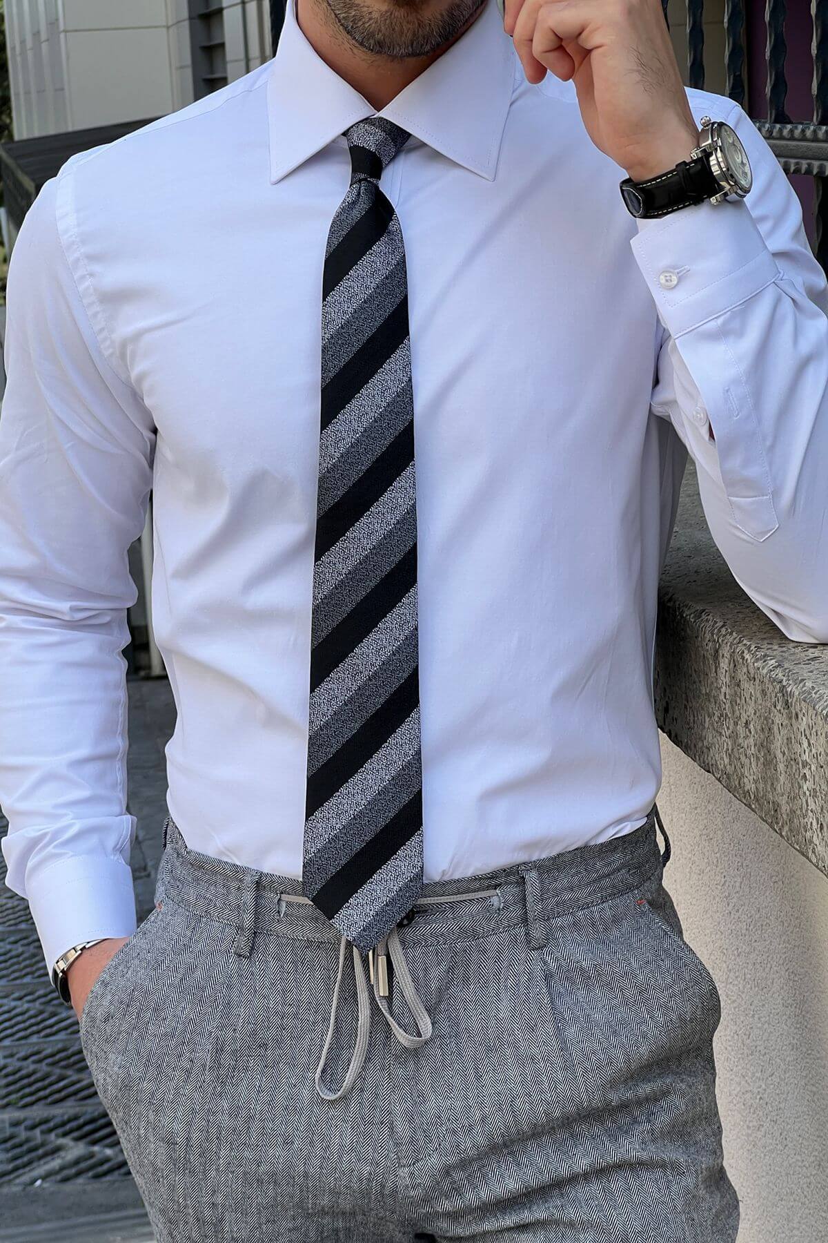 White Cotton Shirt - Image 6