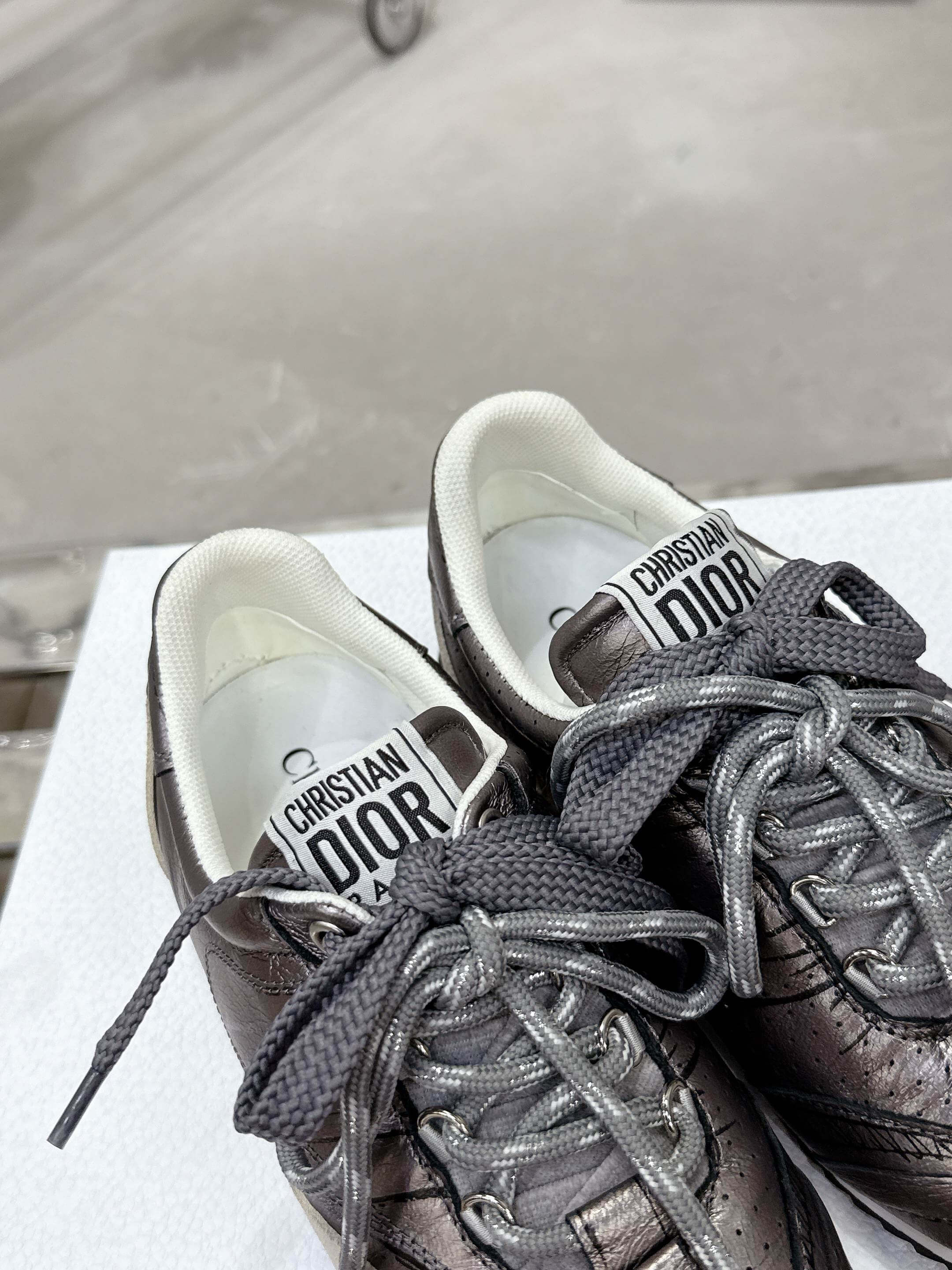 D-Sketch Sneaker Grey Nylon and Calfskin - Image 9