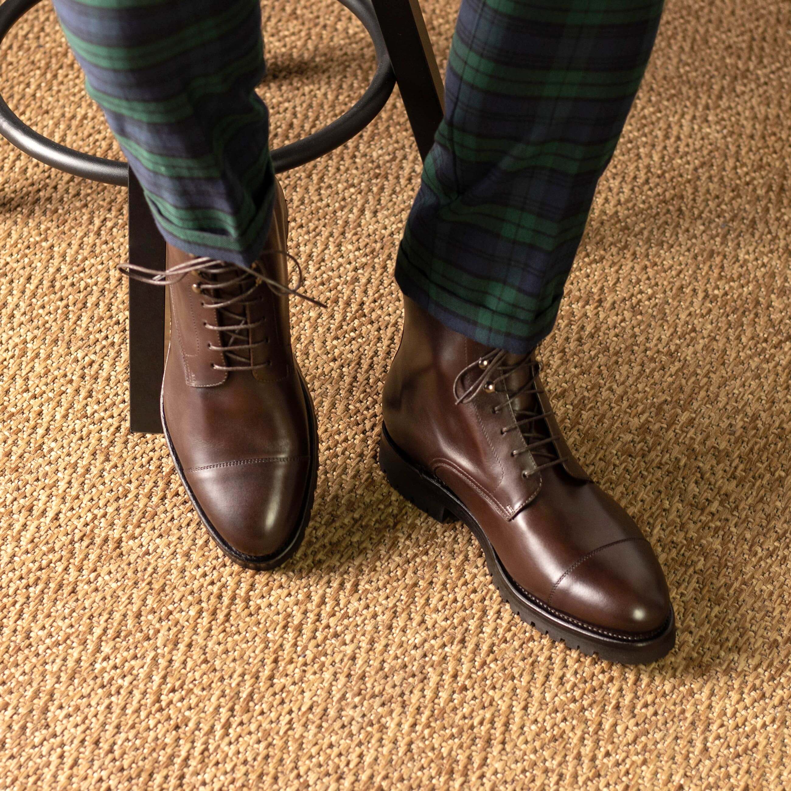 Dark Brown Box Calf Jumper Boots. - Image 3