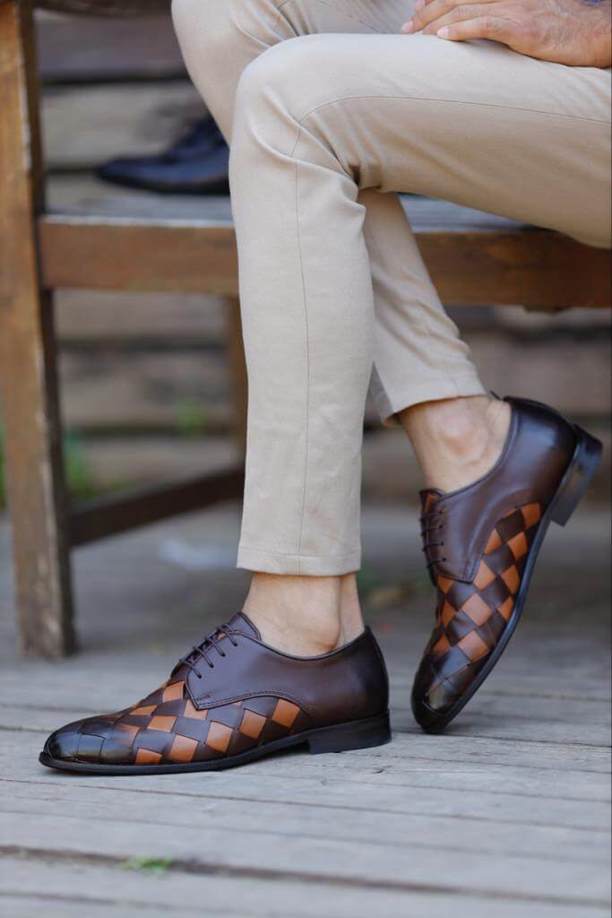 Detailed Brown Derby Shoe – Madrid Edition - Image 5