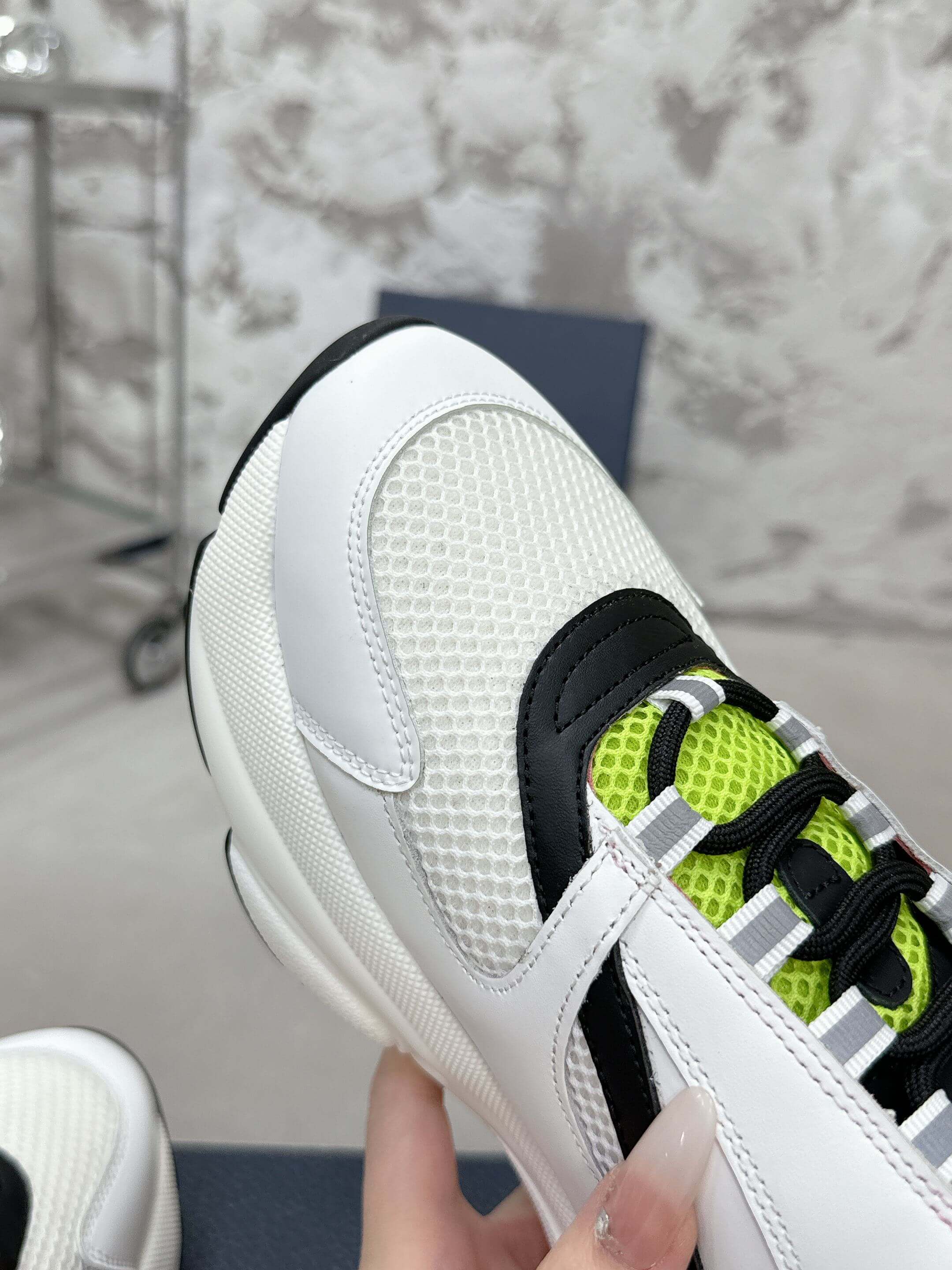 Dior B22 Neon Rush Runner Sneakers - Image 4