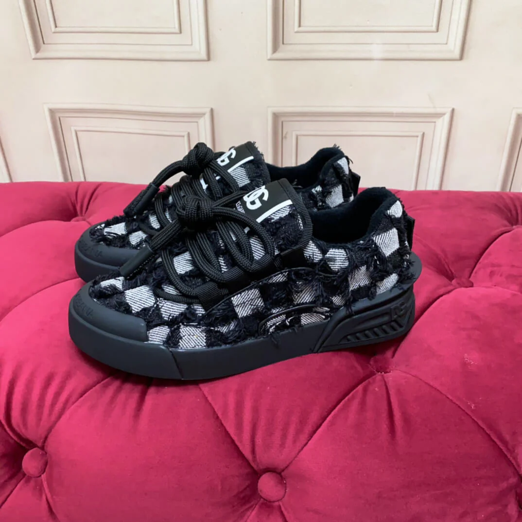 Dior B25 Black & White Checkered Luxe Sneakers - Image 5