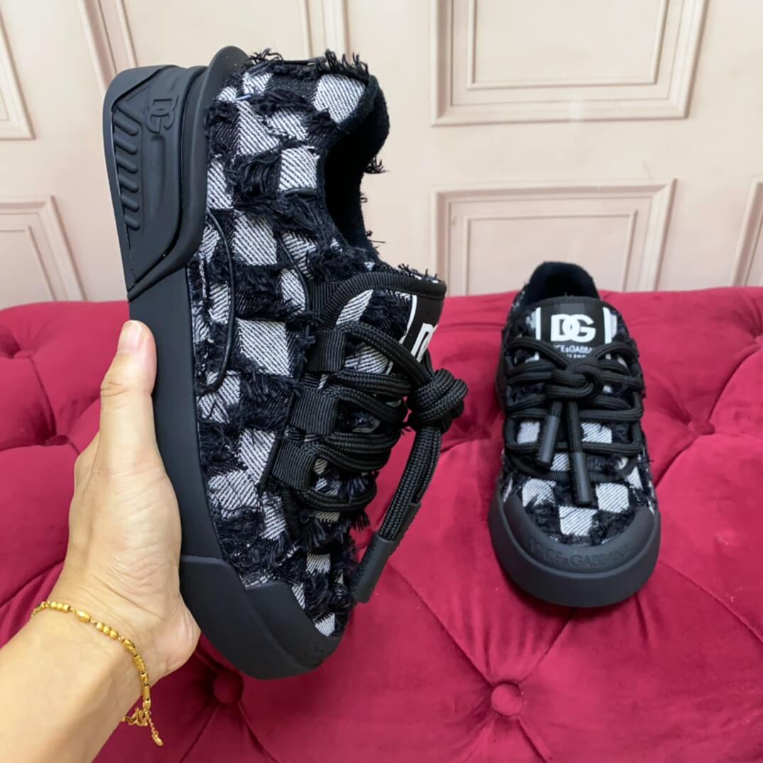 Dior B25 Black & White Checkered Luxe Sneakers - Image 6