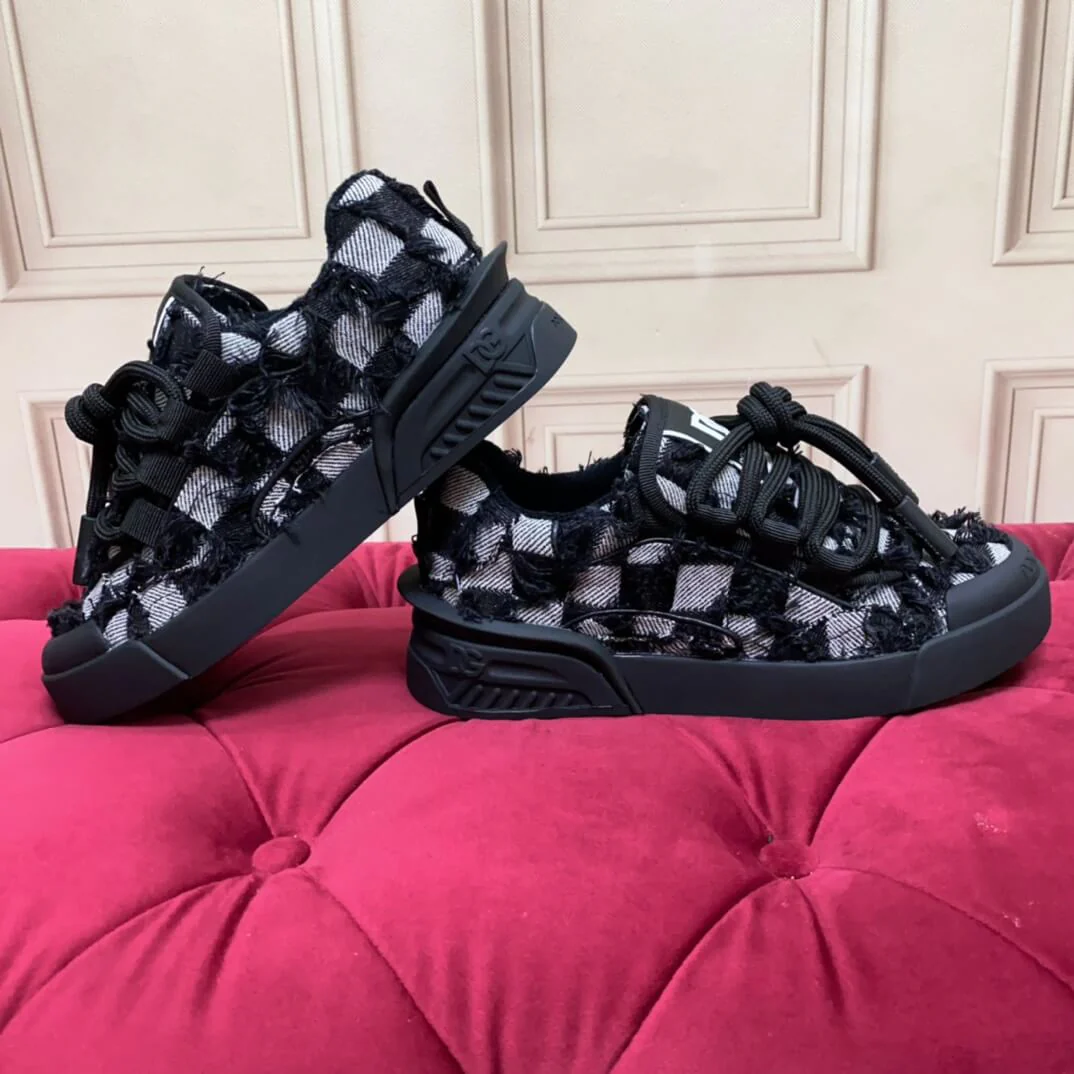 Dior B25 Black & White Checkered Luxe Sneakers - Image 8