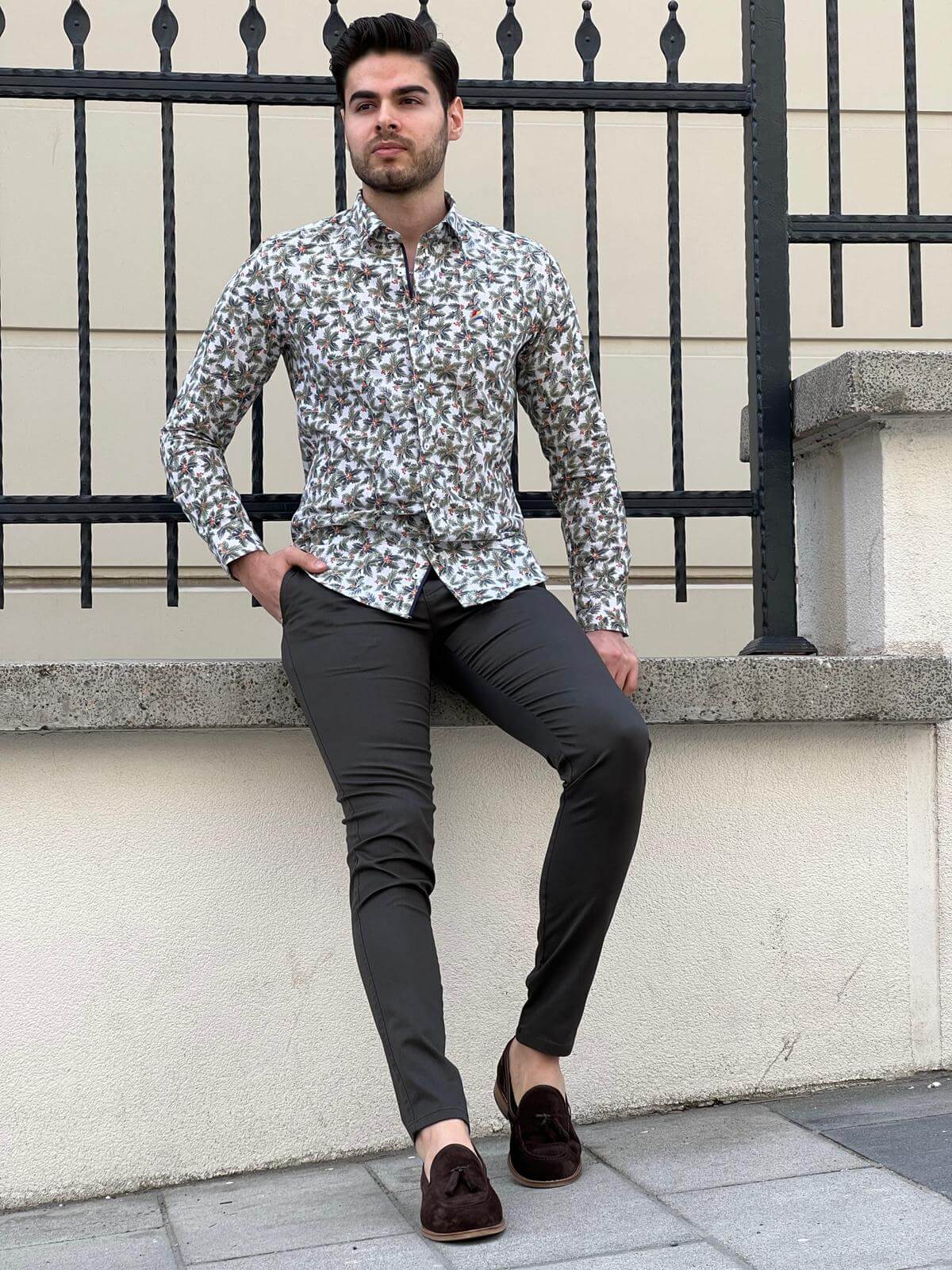 Floral Green Shirt - Image 6
