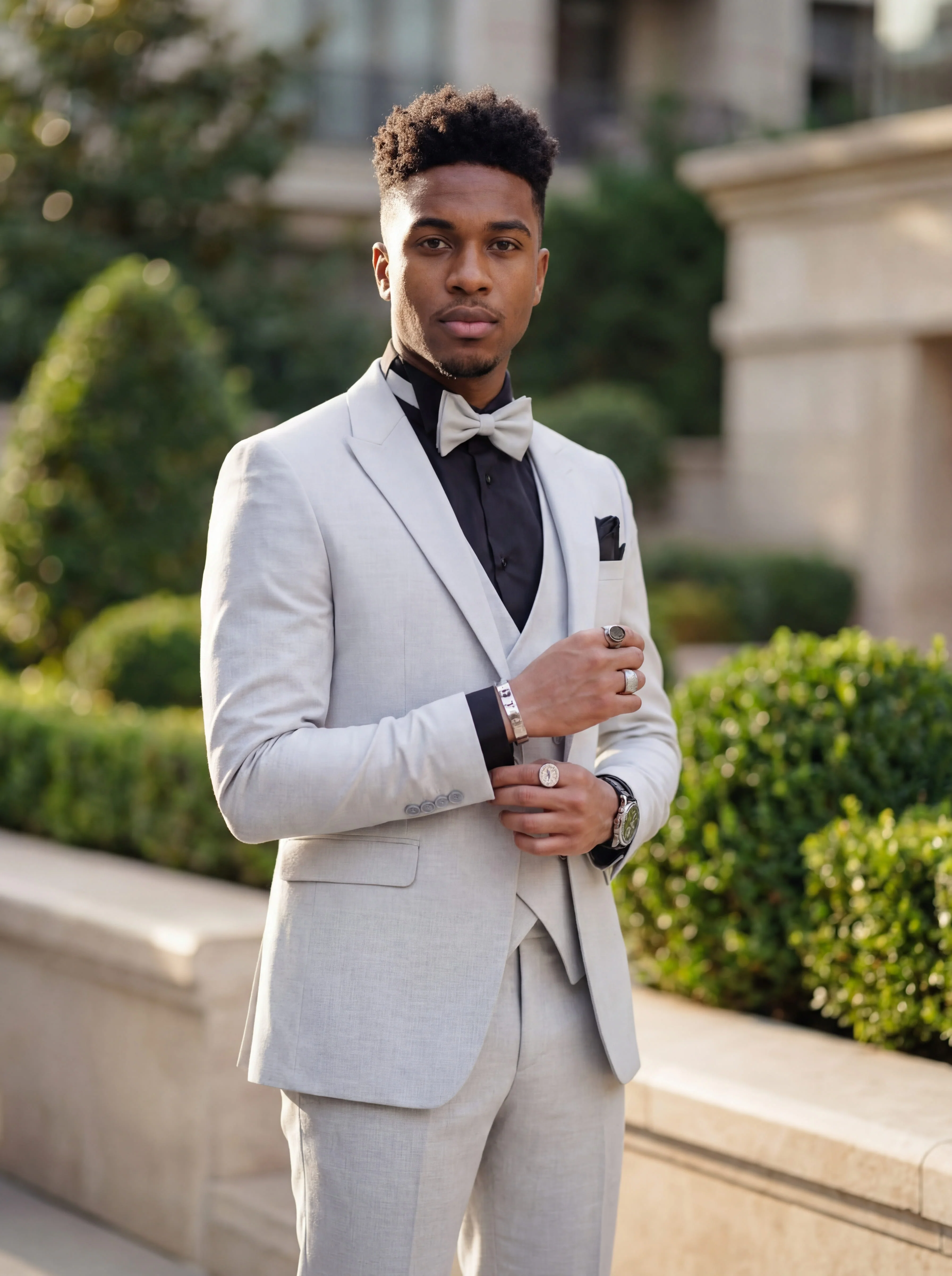 Gray Prom Tuxedo Suit. - Image 3