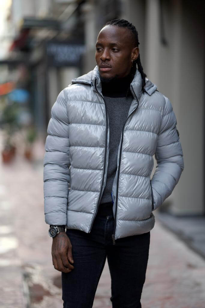 Gray Puffer Jacket - Image 6