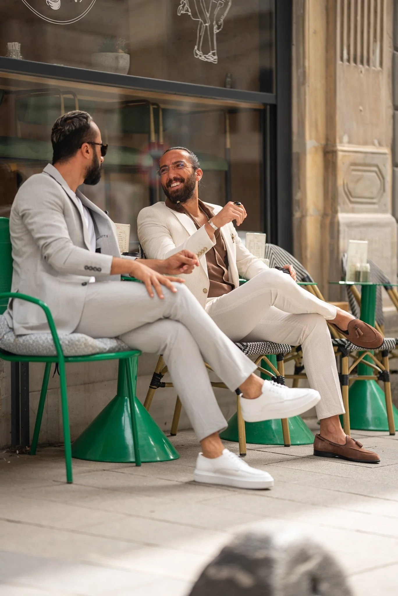 Gray Seersucker Casual Suit - Image 4
