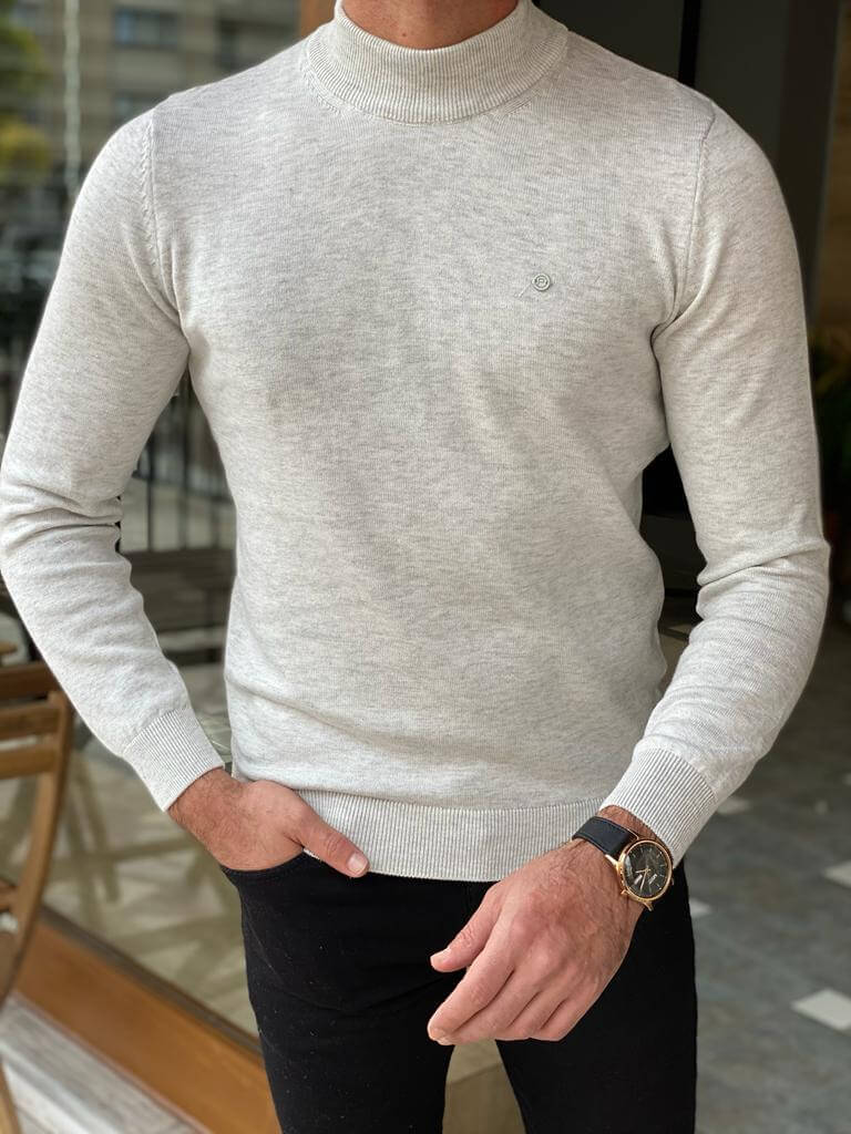 Gray Turtleneck Sweater - Image 3