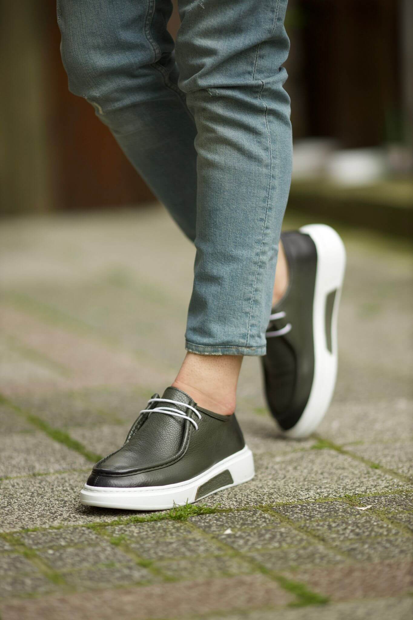 Santiago Green Casual Derby Shoes. - Image 3
