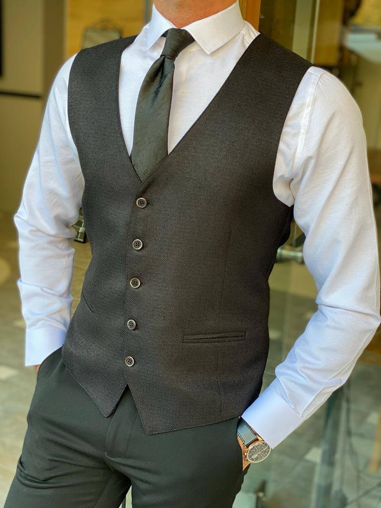 Hollo Black Waist Coat - Image 3