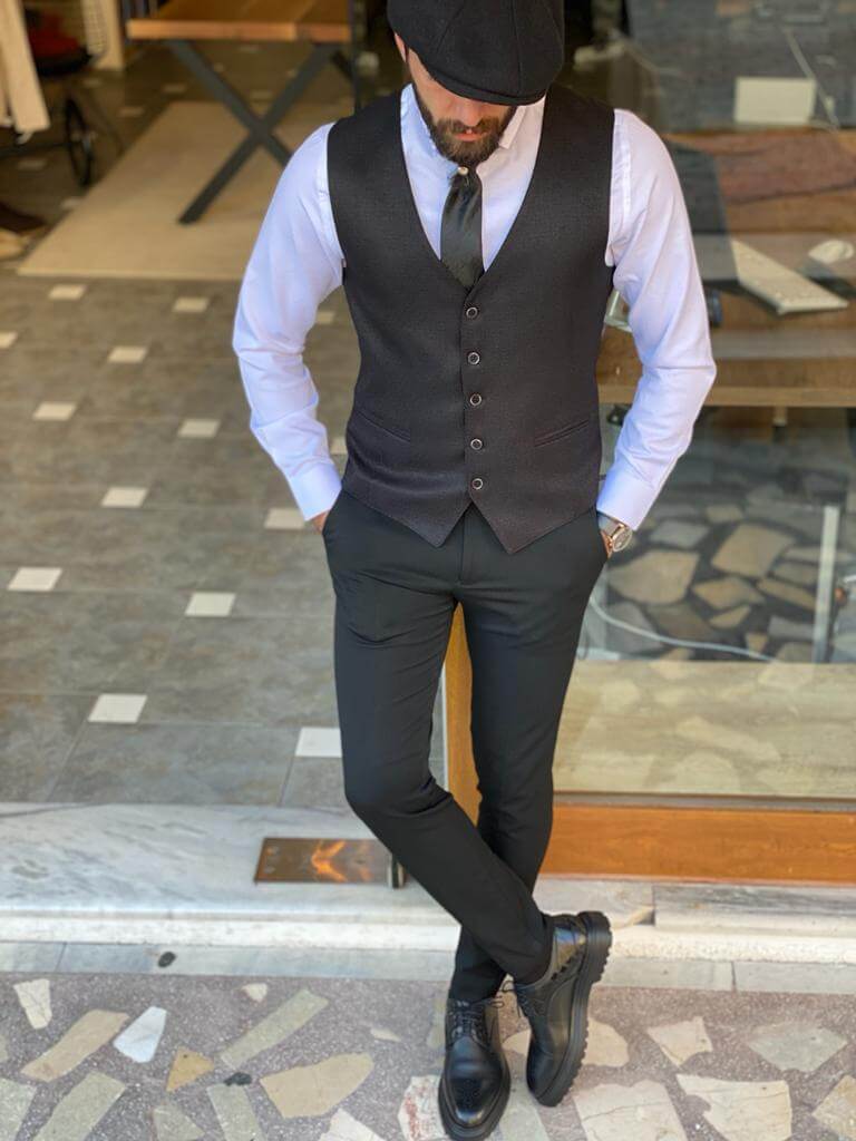 Hollo Black Waist Coat - Image 4