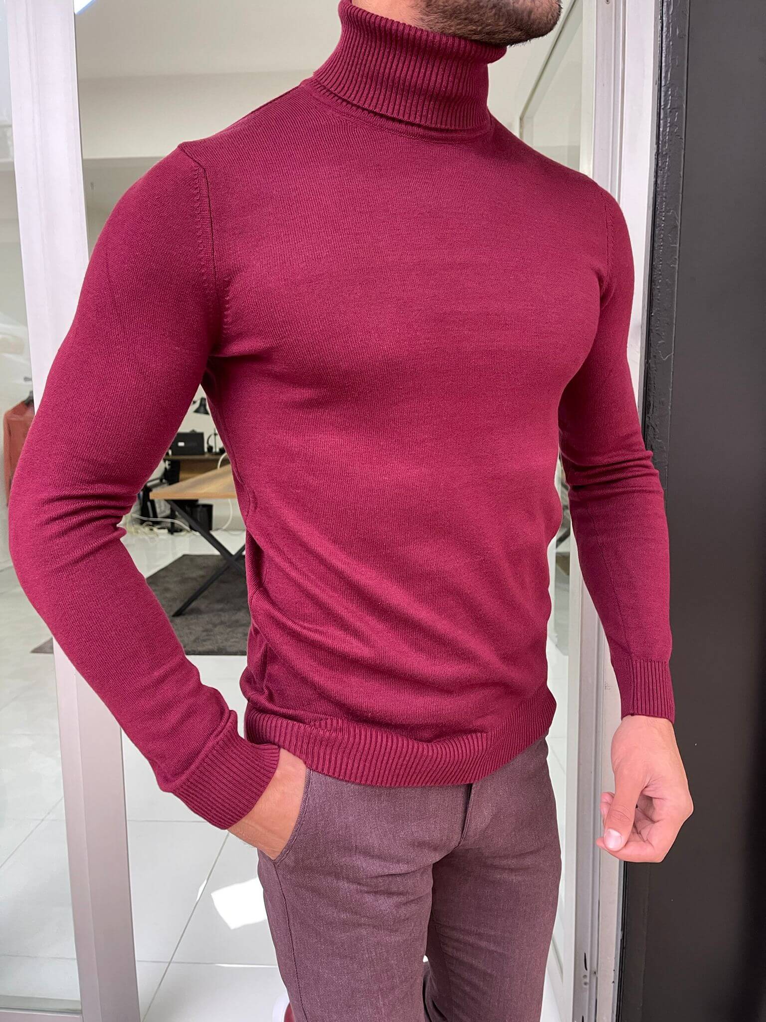 Hollo Claret Red Turtleneck - Image 5