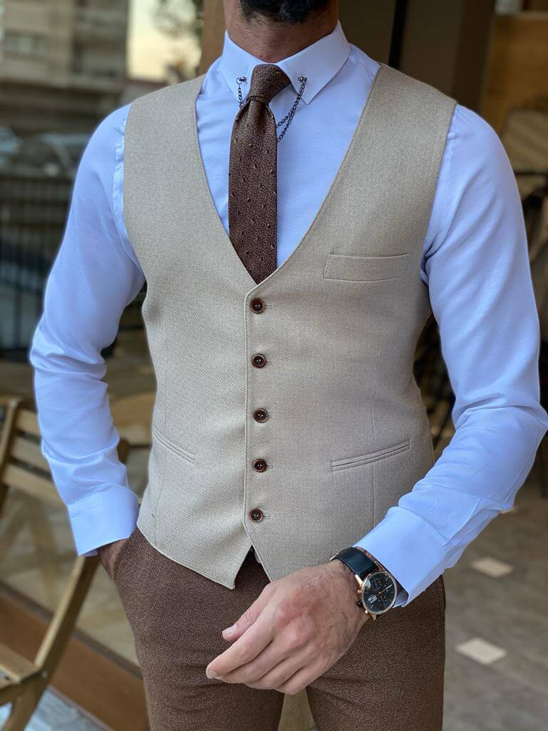 Hollo Cream Waist Coat - Image 3