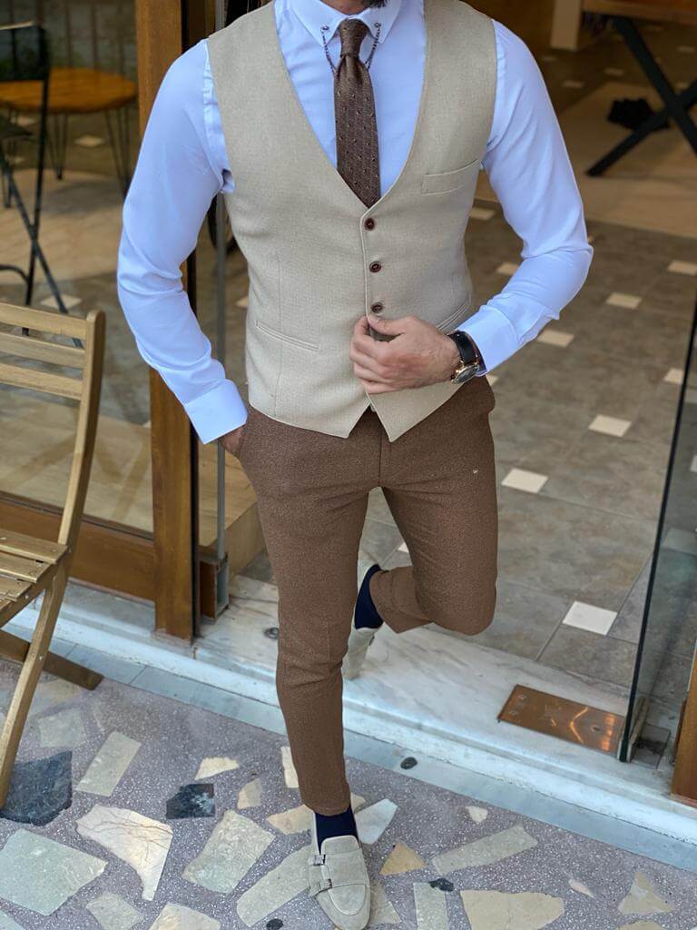 Hollo Cream Waist Coat - Image 5