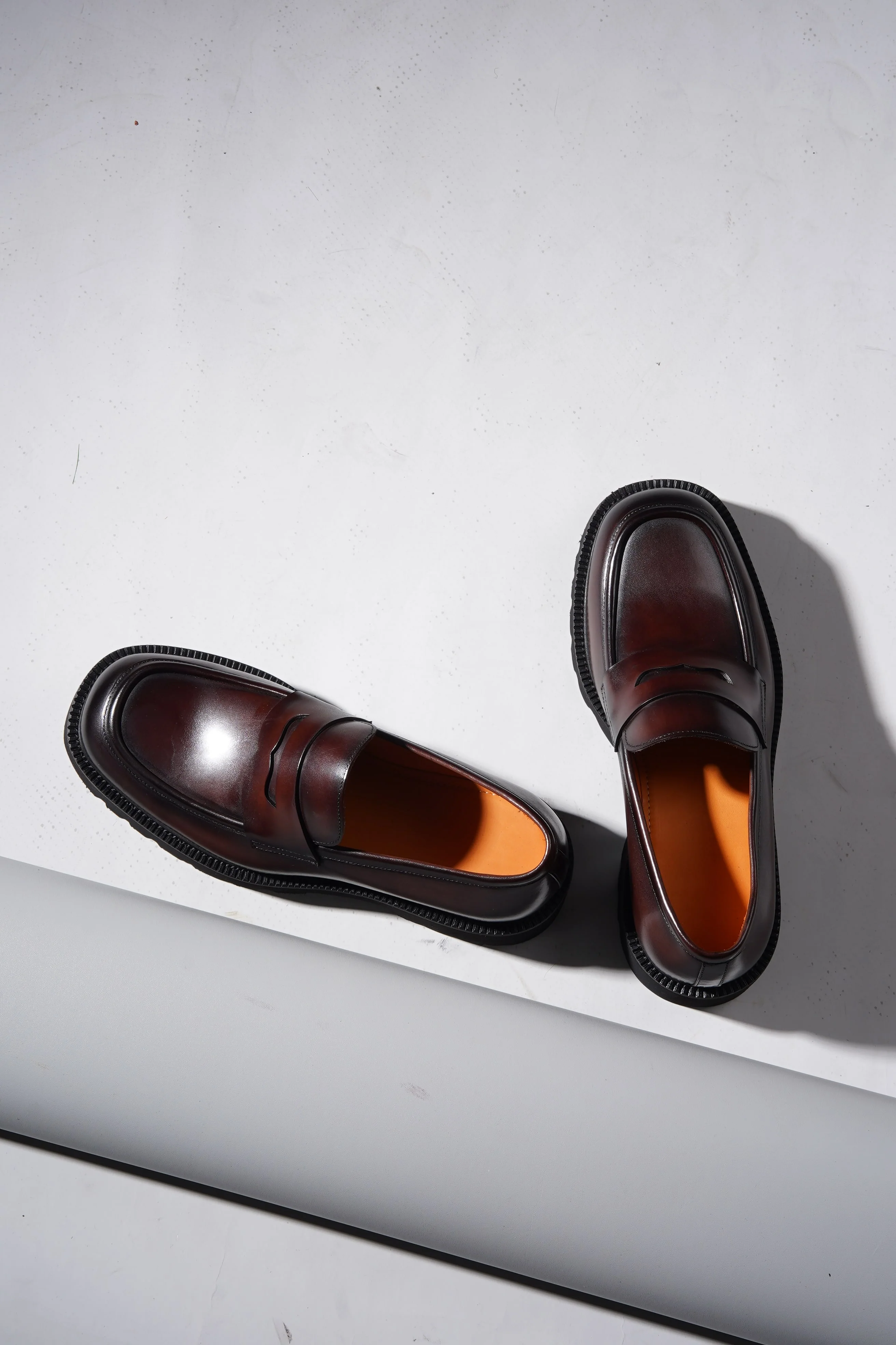 HolloMen Brown Classic Penny Loafers. - Image 6