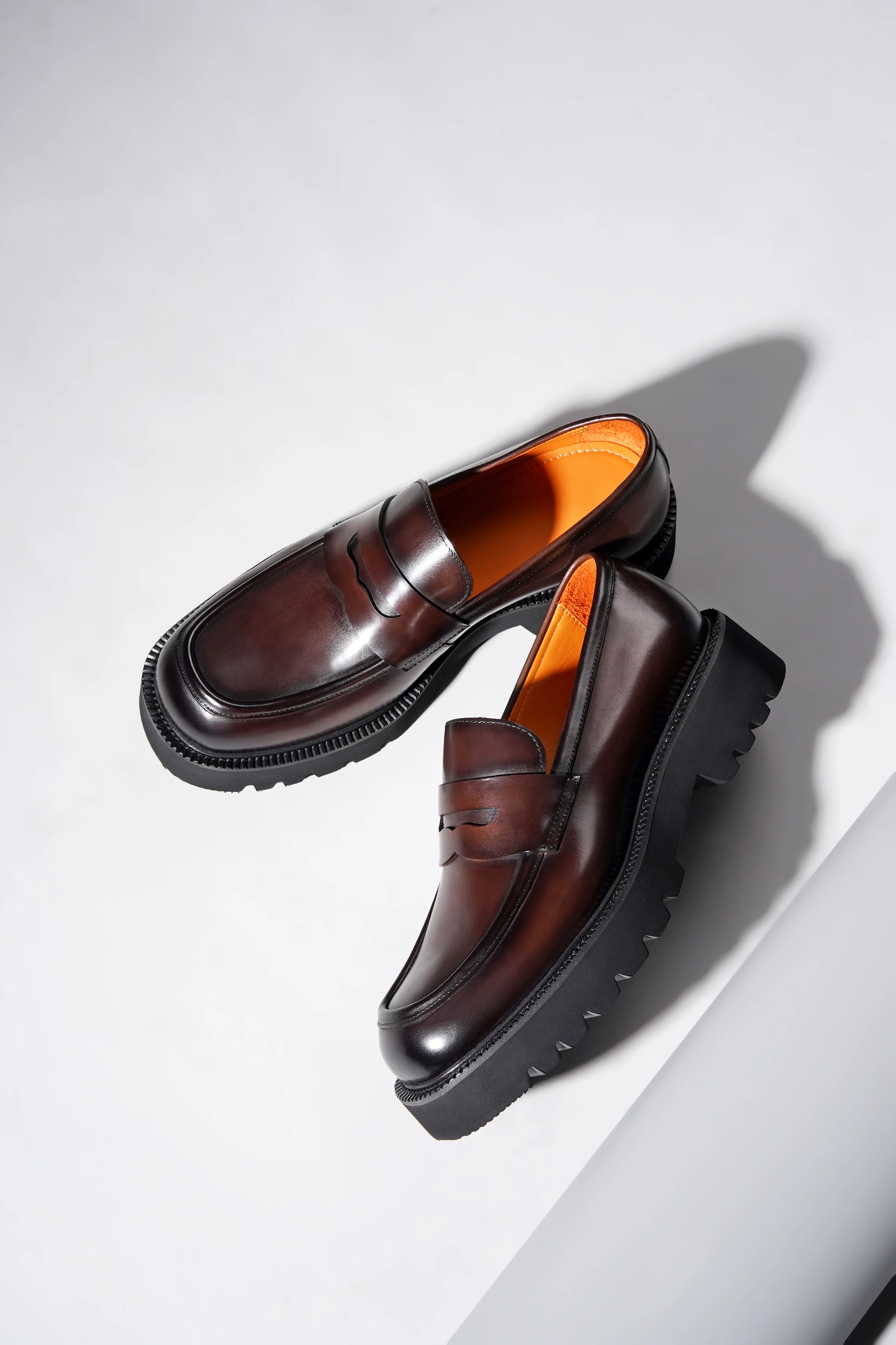 HolloMen Brown Classic Penny Loafers. - Image 7