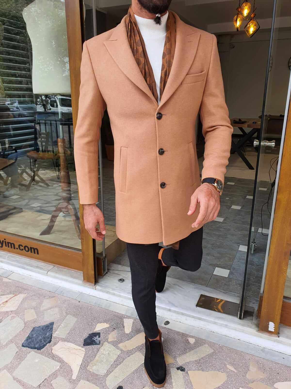 HolloMen Dustin Beige Coat - Image 3