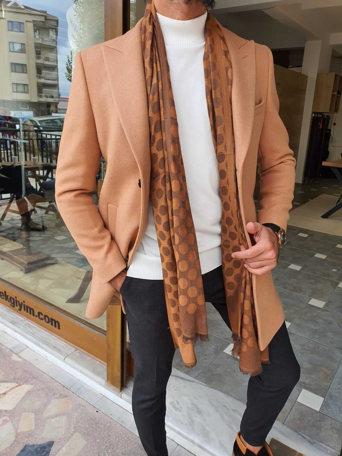 HolloMen Dustin Beige Coat - Image 7