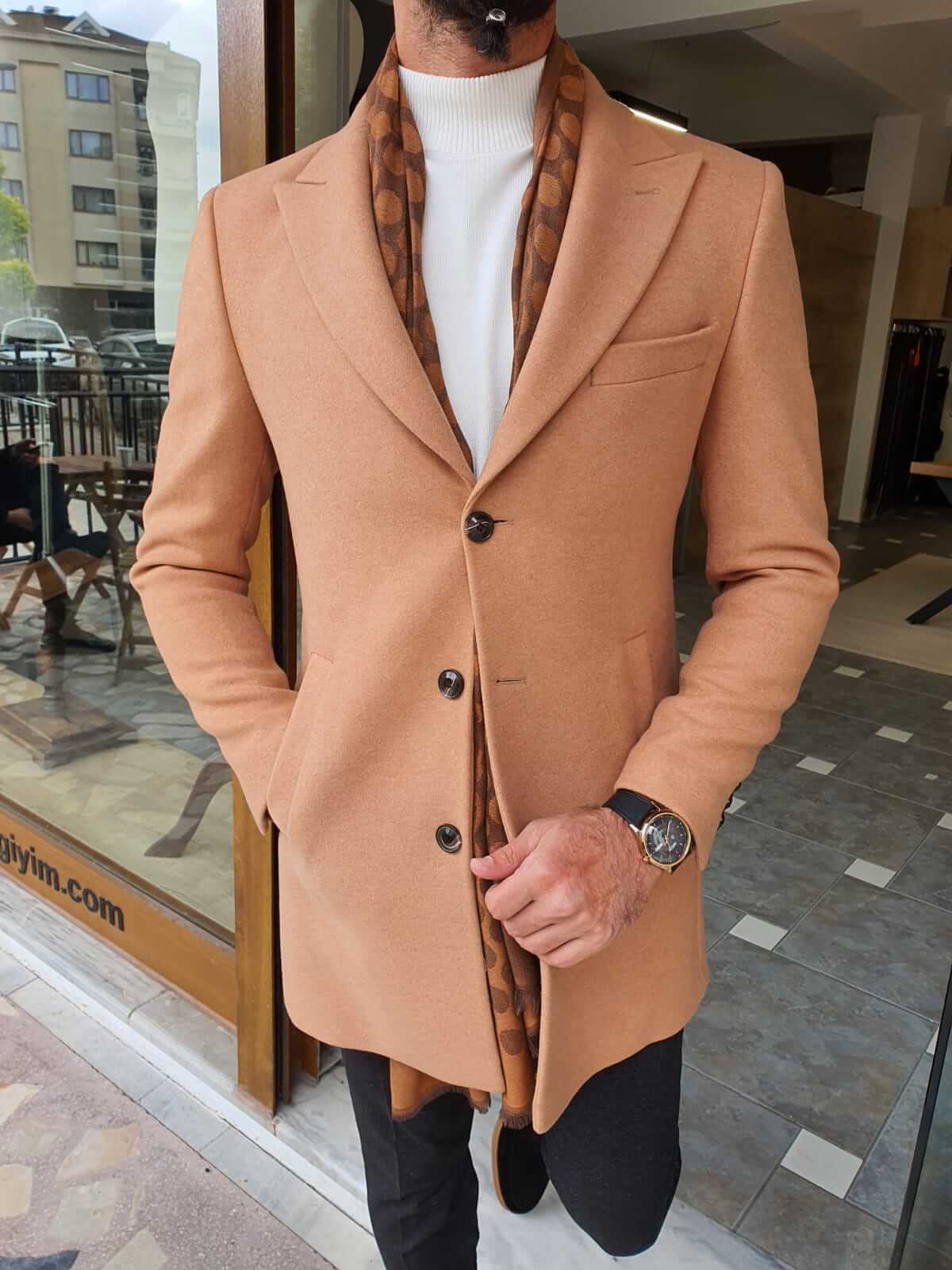 HolloMen Dustin Beige Coat - Image 8