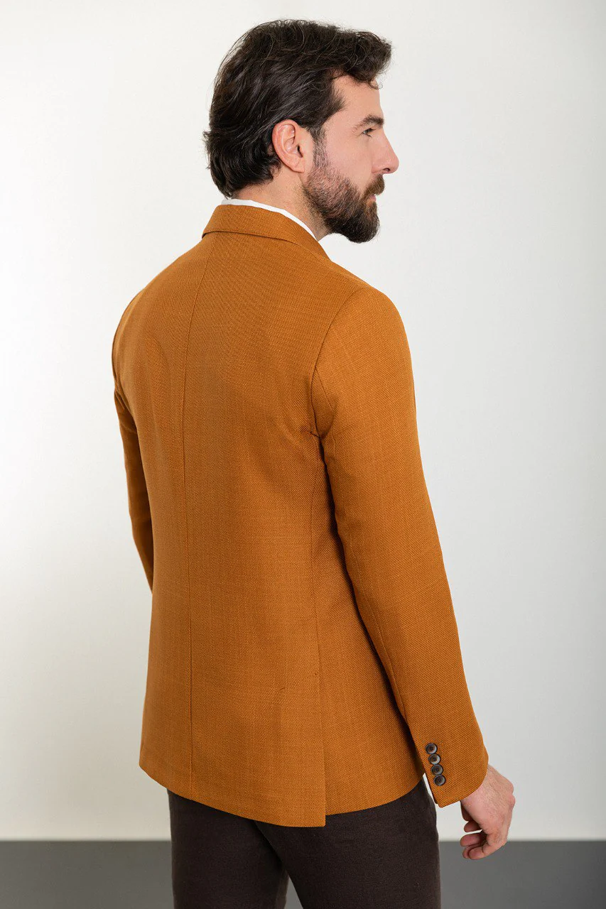 Men’s Mustard Slim Fit Blazer. - Image 5
